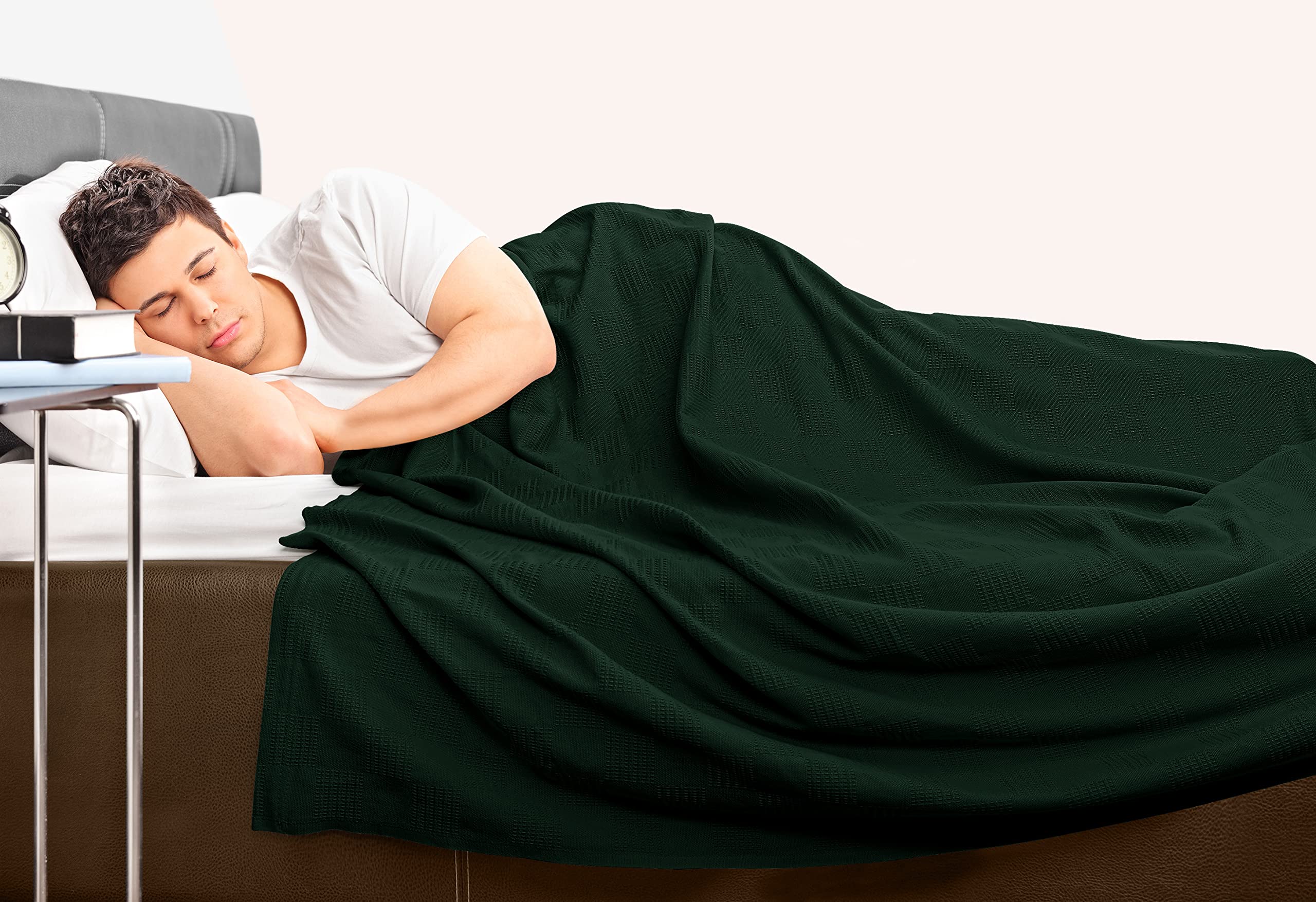 Foto 8 pulgar | Manta Blanket Utopia Bedding, 100% Algodón, 150 X 125 Cm, Color Verde Bosque - Venta Internacional.