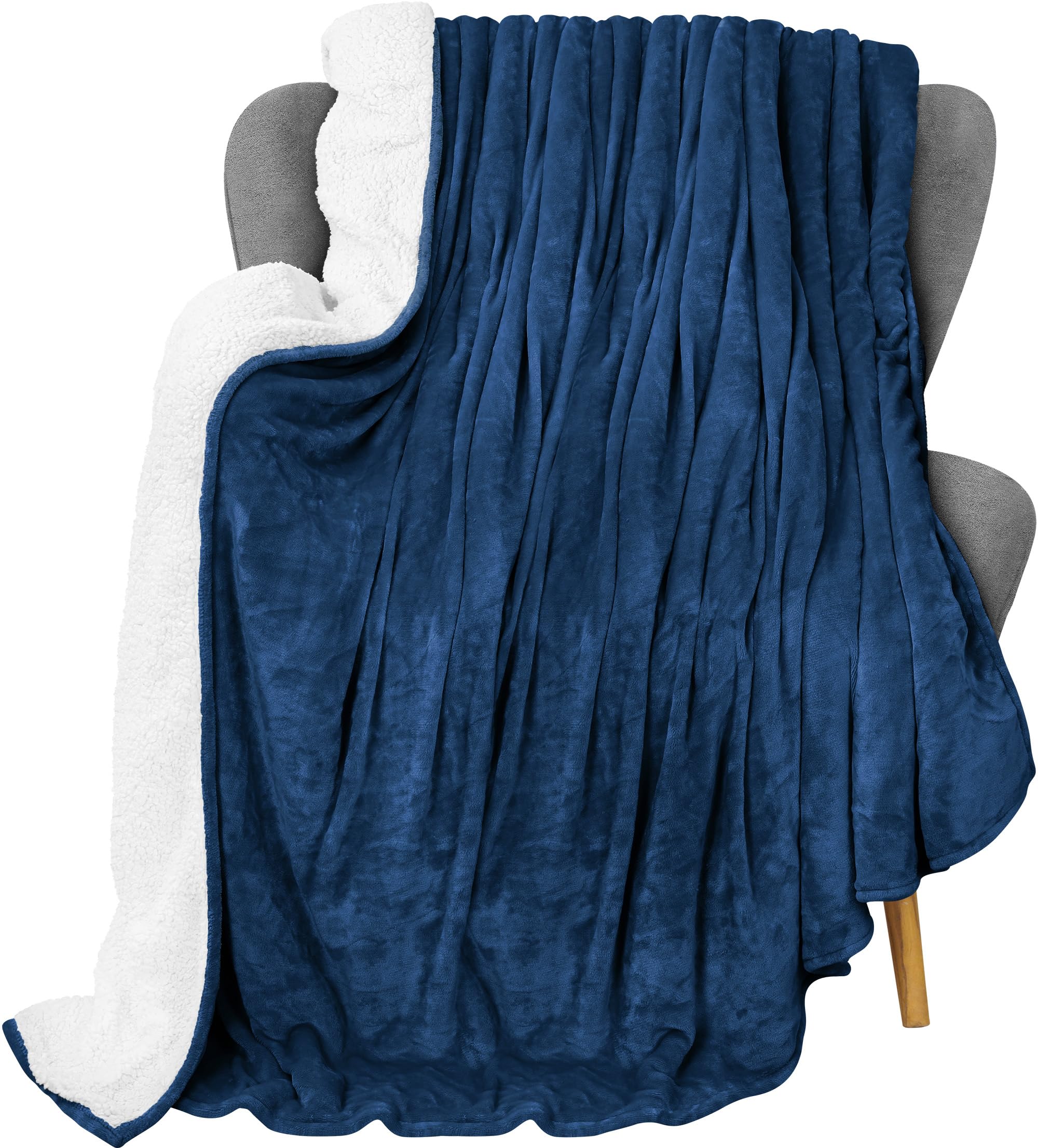 Foto 7 pulgar | Manta De Cama Sherpa De Blanket Utopia Bedding, Tamaño Azul Marino, 127 X 152 Cm - Venta Internacional.