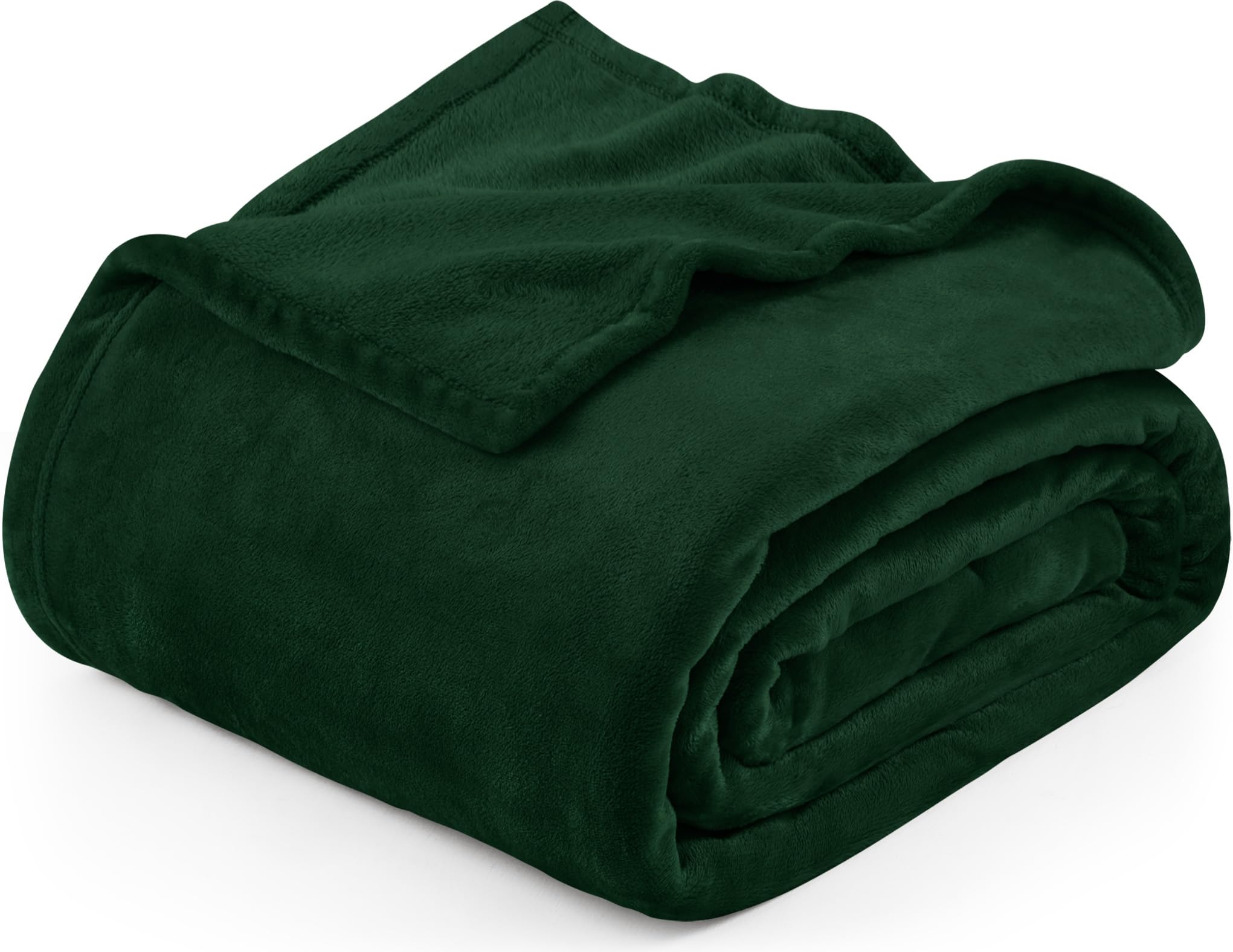 Manta Utopia Bedding, Forro Polar, Color Verde Bosque, California King - Venta Internacional.