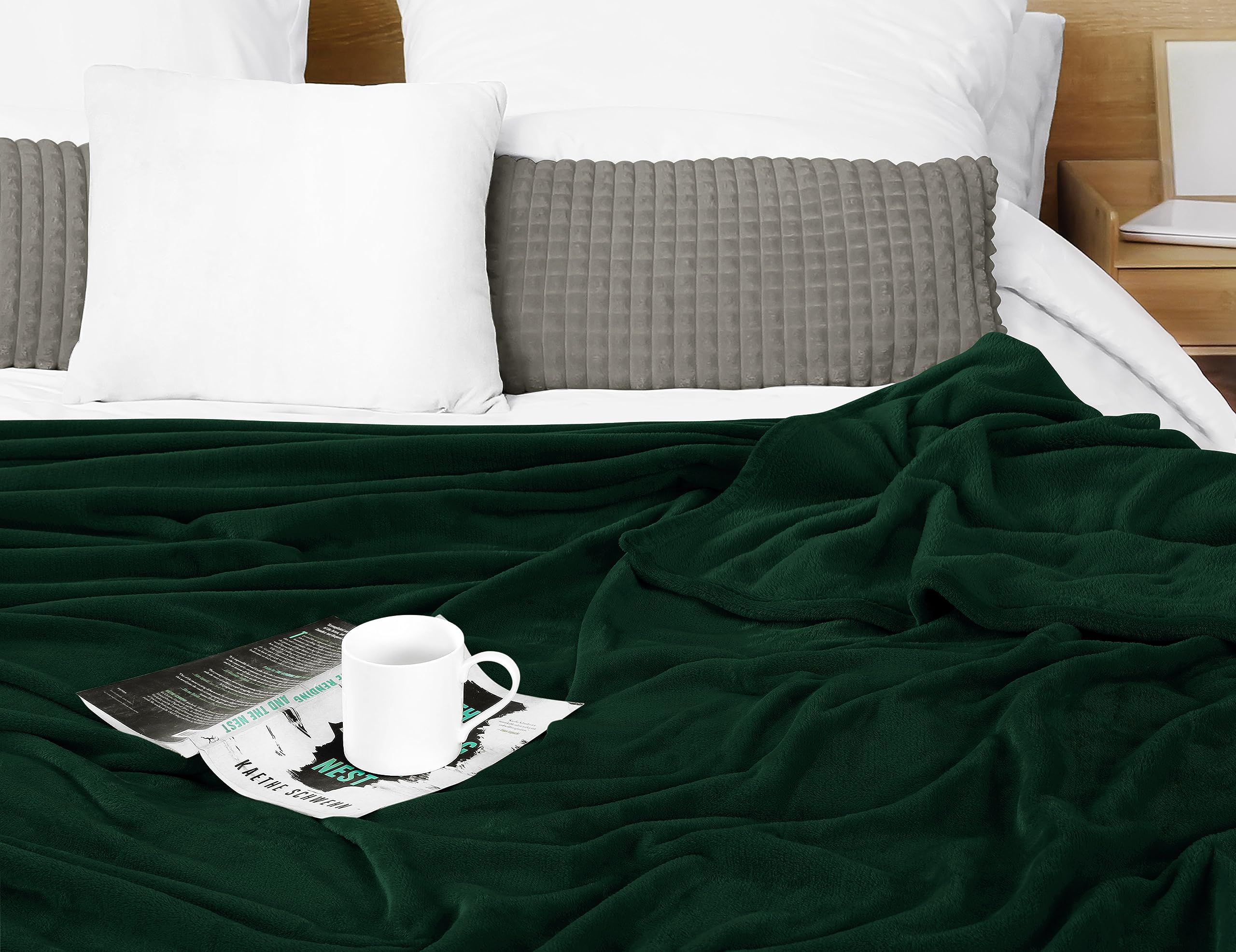 Foto 5 | Manta Utopia Bedding, Forro Polar, Color Verde Bosque, California King - Venta Internacional.