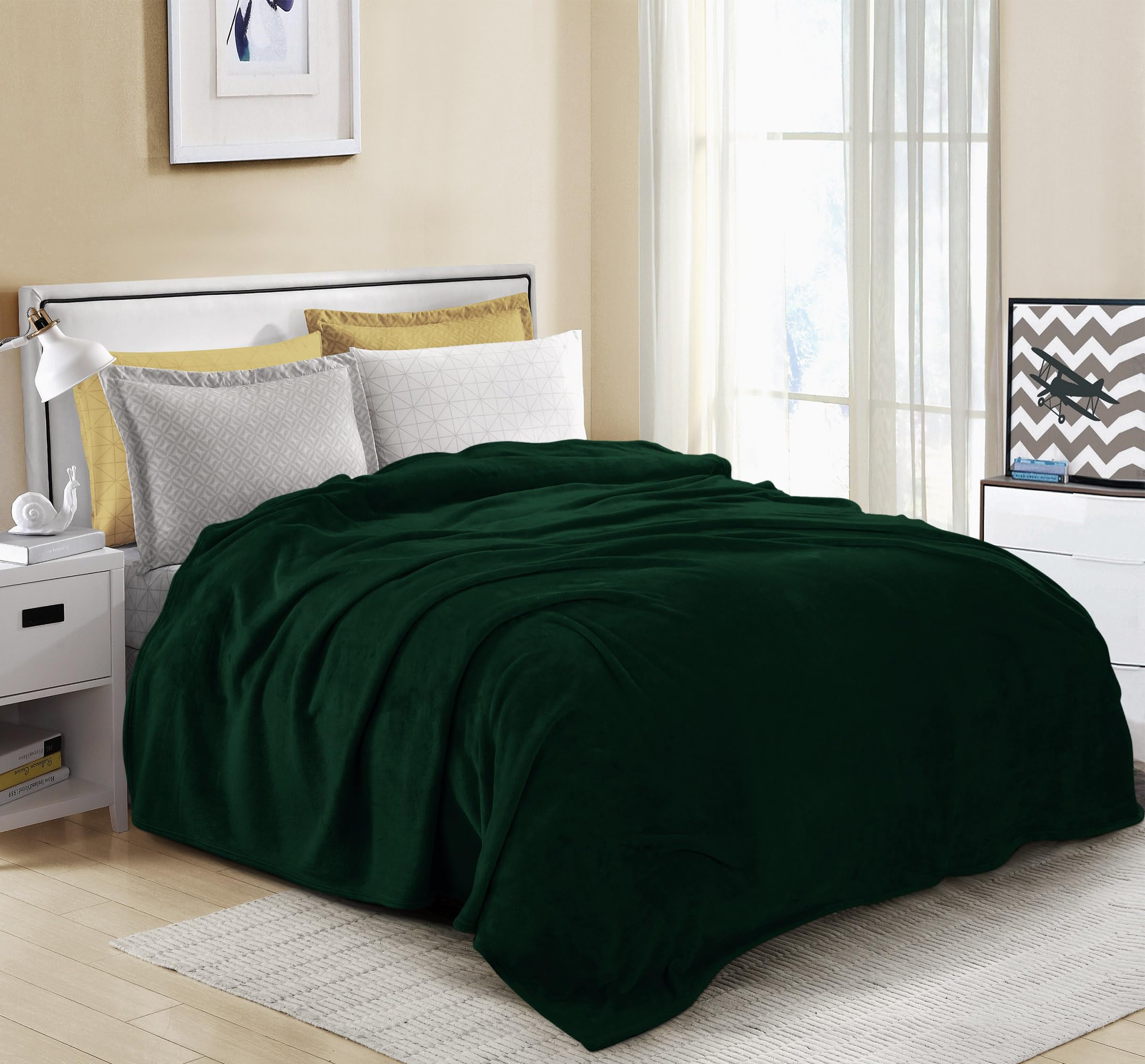 Foto 7 pulgar | Manta Utopia Bedding, Forro Polar, Color Verde Bosque, California King - Venta Internacional.