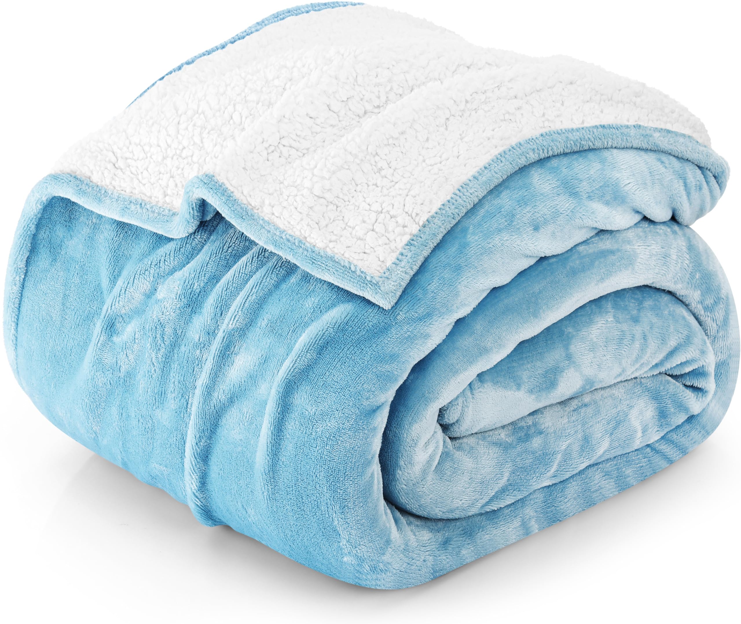 Foto 1 | Manta Utopia Bedding Sherpa California King, Color Azul Lavado - Venta Internacional.