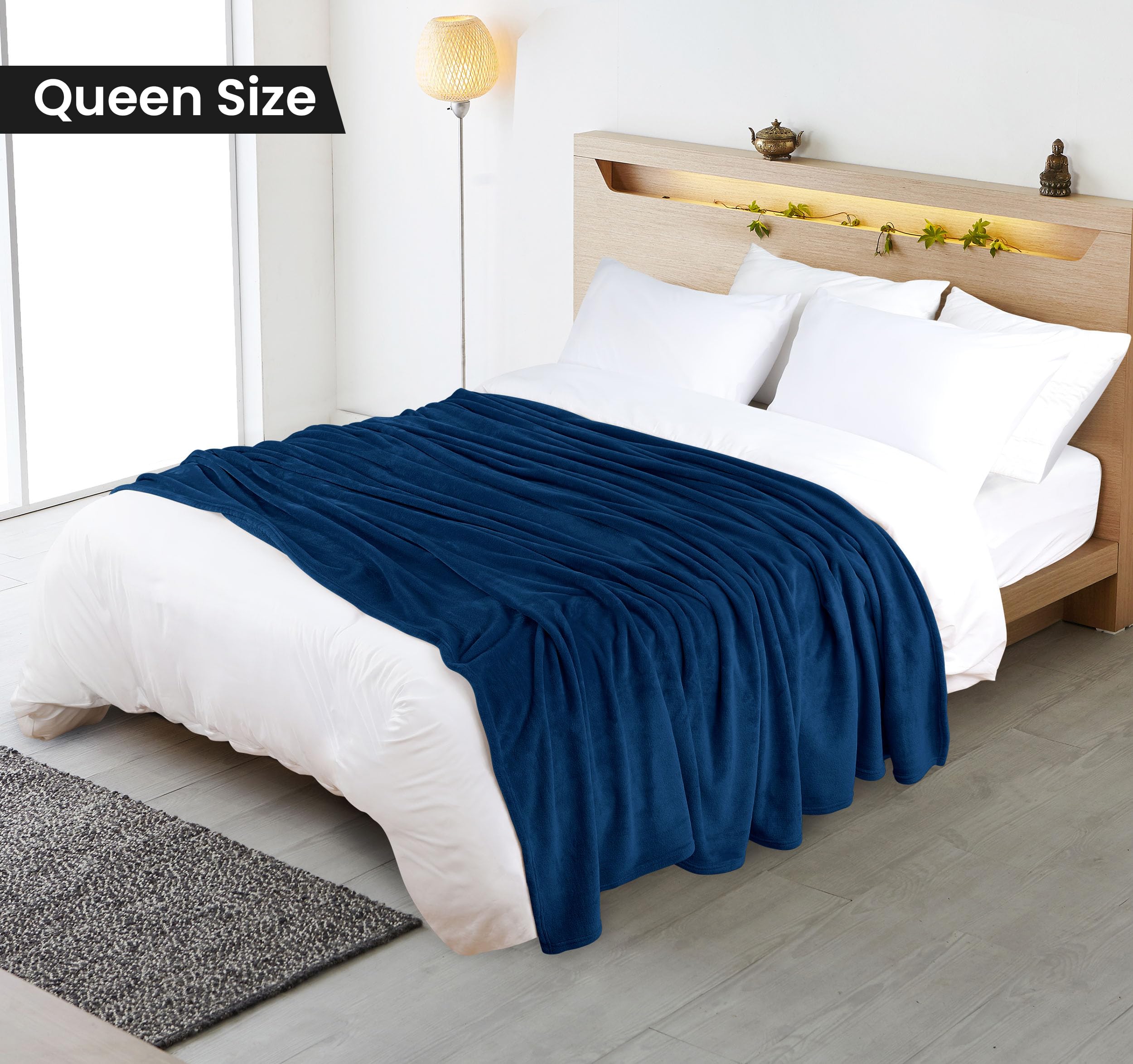 Foto 3 pulgar | Manta Utopia Bedding De Forro Polar Azul Marino, Tamaño Queen, 230 X 230 Cm - Venta Internacional.