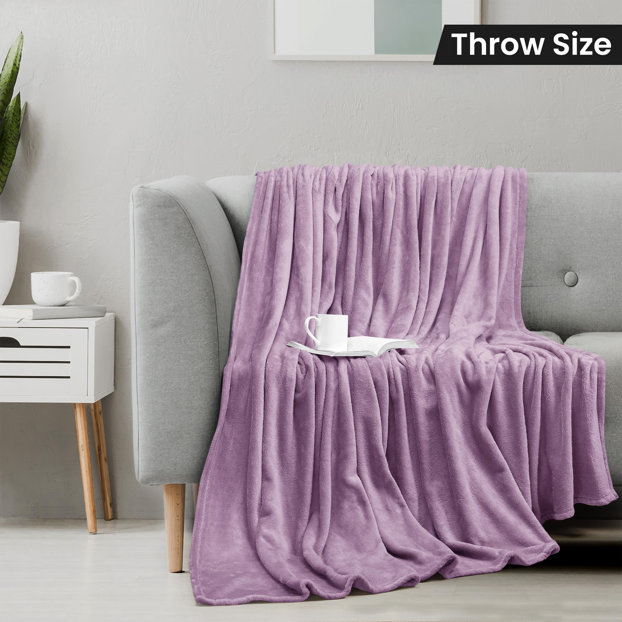 Foto 3 pulgar | Manta De Forro Polar Blanket Utopia Bedding, Color Lila, 150 X 125 Cm - Venta Internacional.