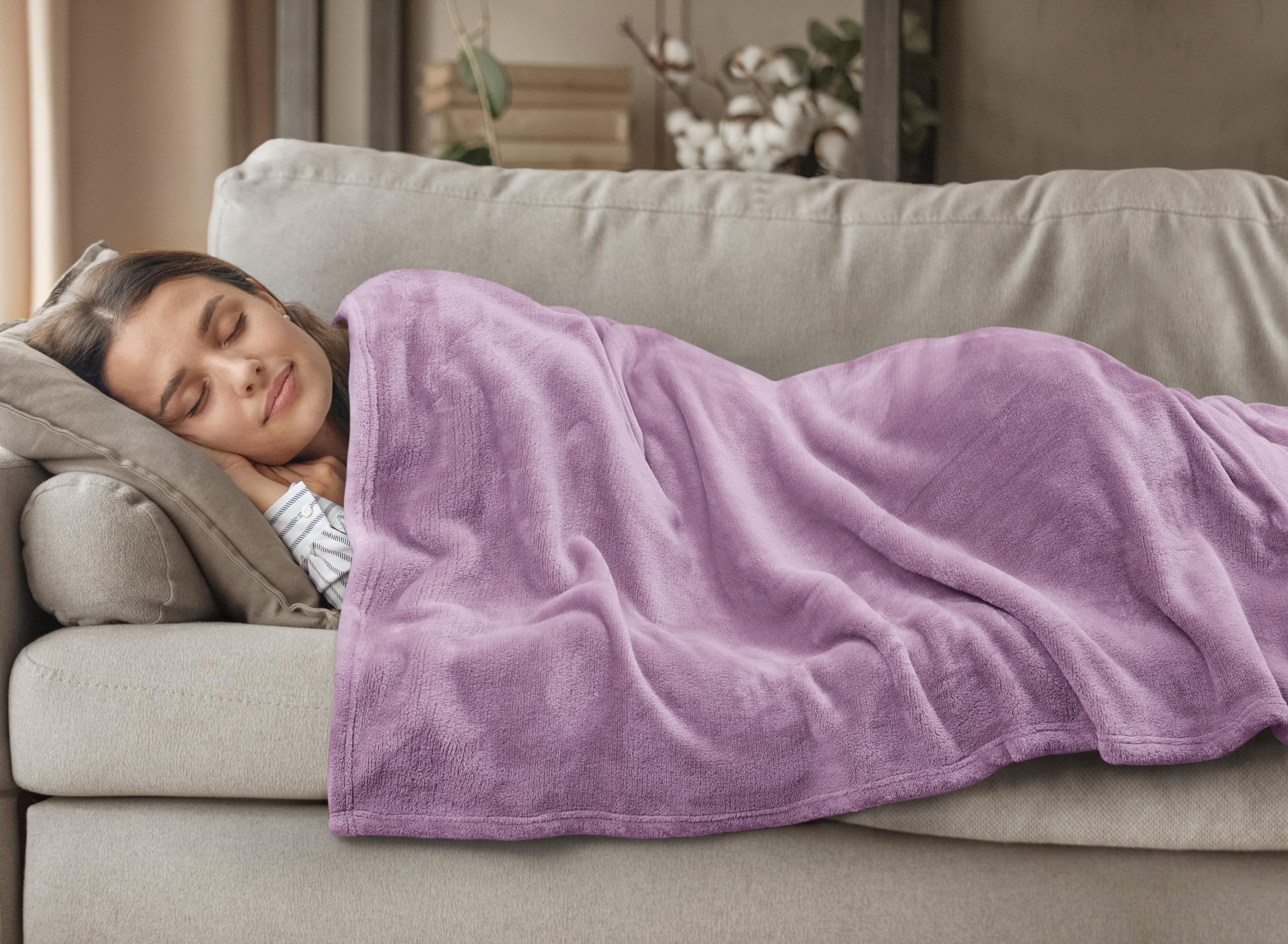 Foto 5 | Manta De Forro Polar Blanket Utopia Bedding, Color Lila, 150 X 125 Cm - Venta Internacional.