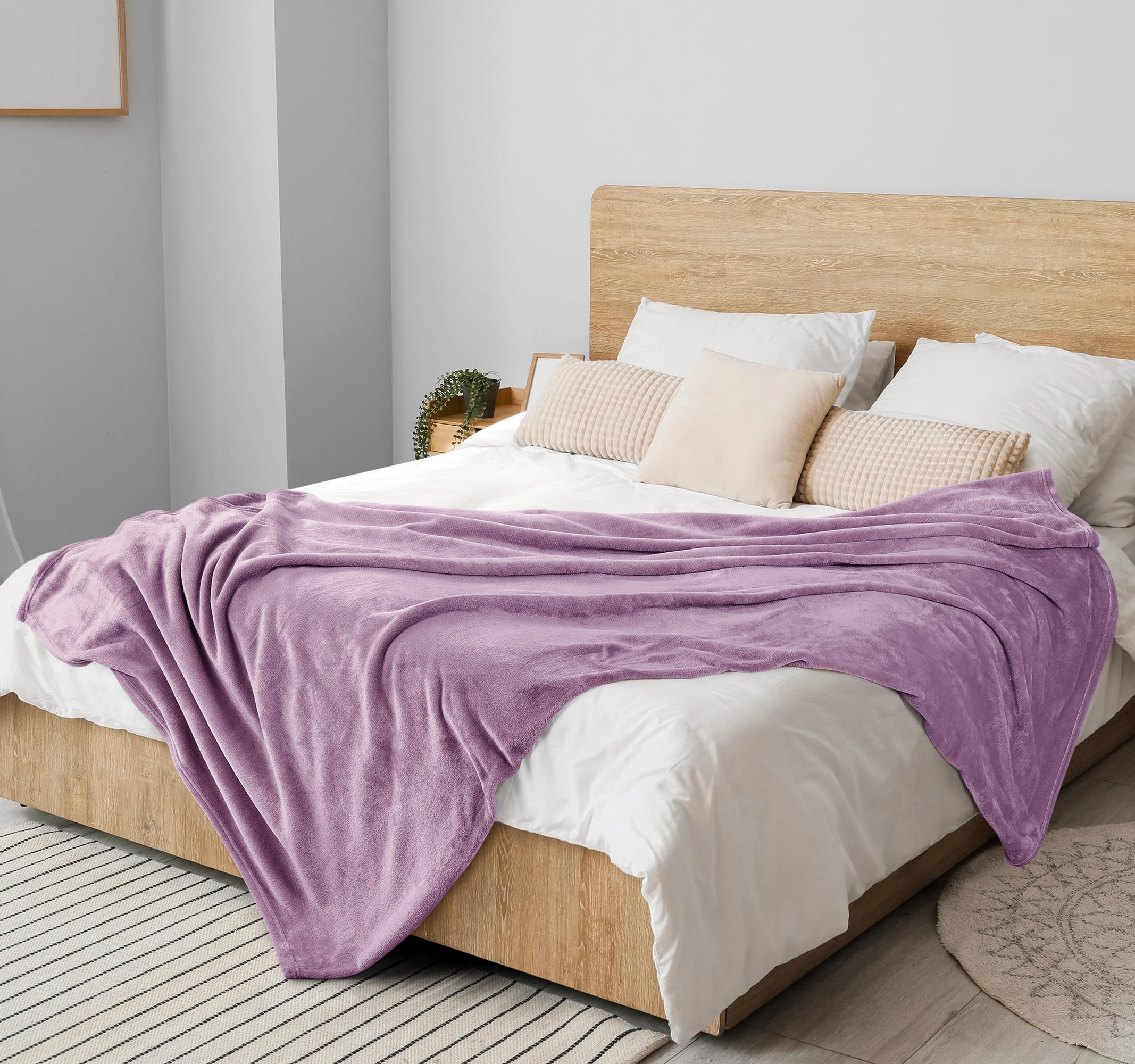 Foto 8 pulgar | Manta De Forro Polar Blanket Utopia Bedding, Color Lila, 150 X 125 Cm - Venta Internacional.