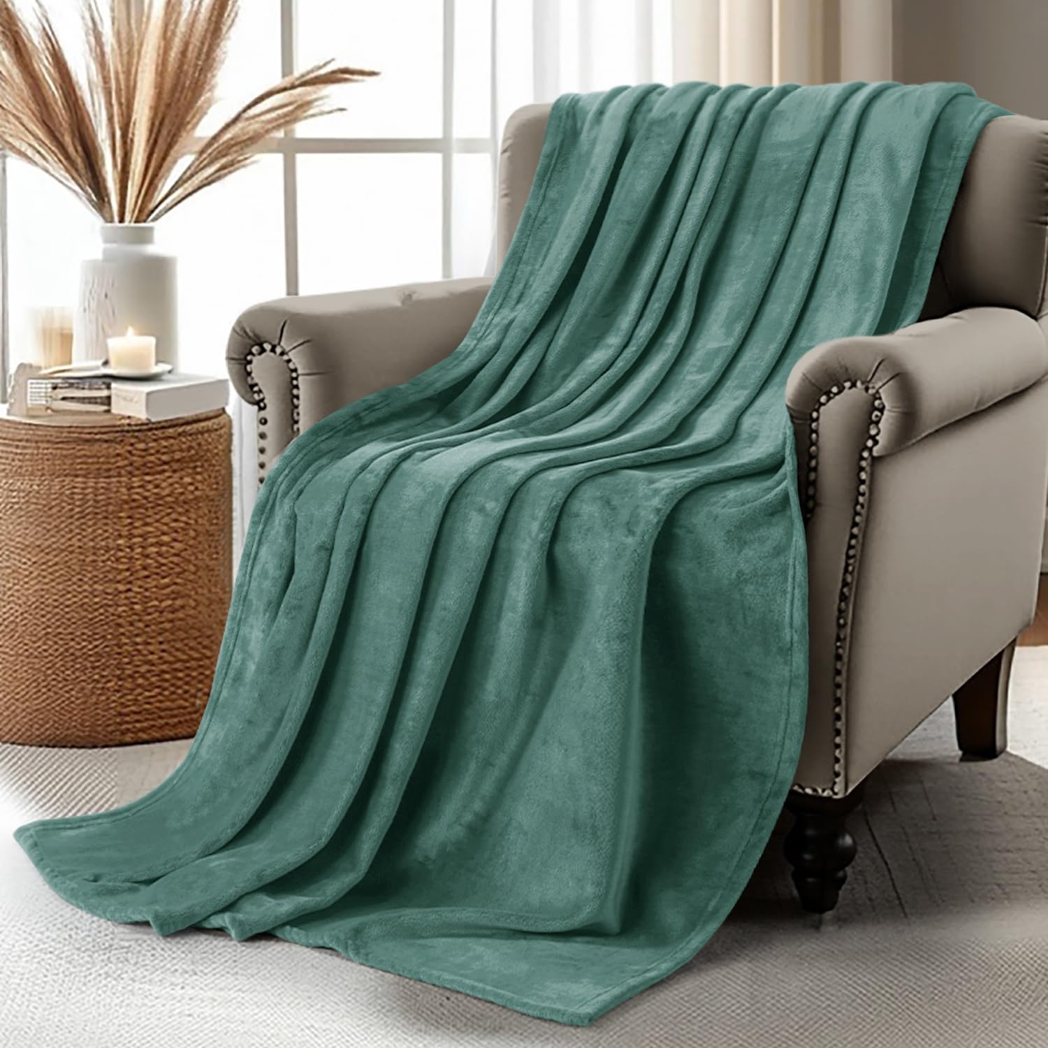 Manta De Forro Polar De Celadón Blanket Utopia Bedding, 150 X 125 Cm - Venta Internacional.
