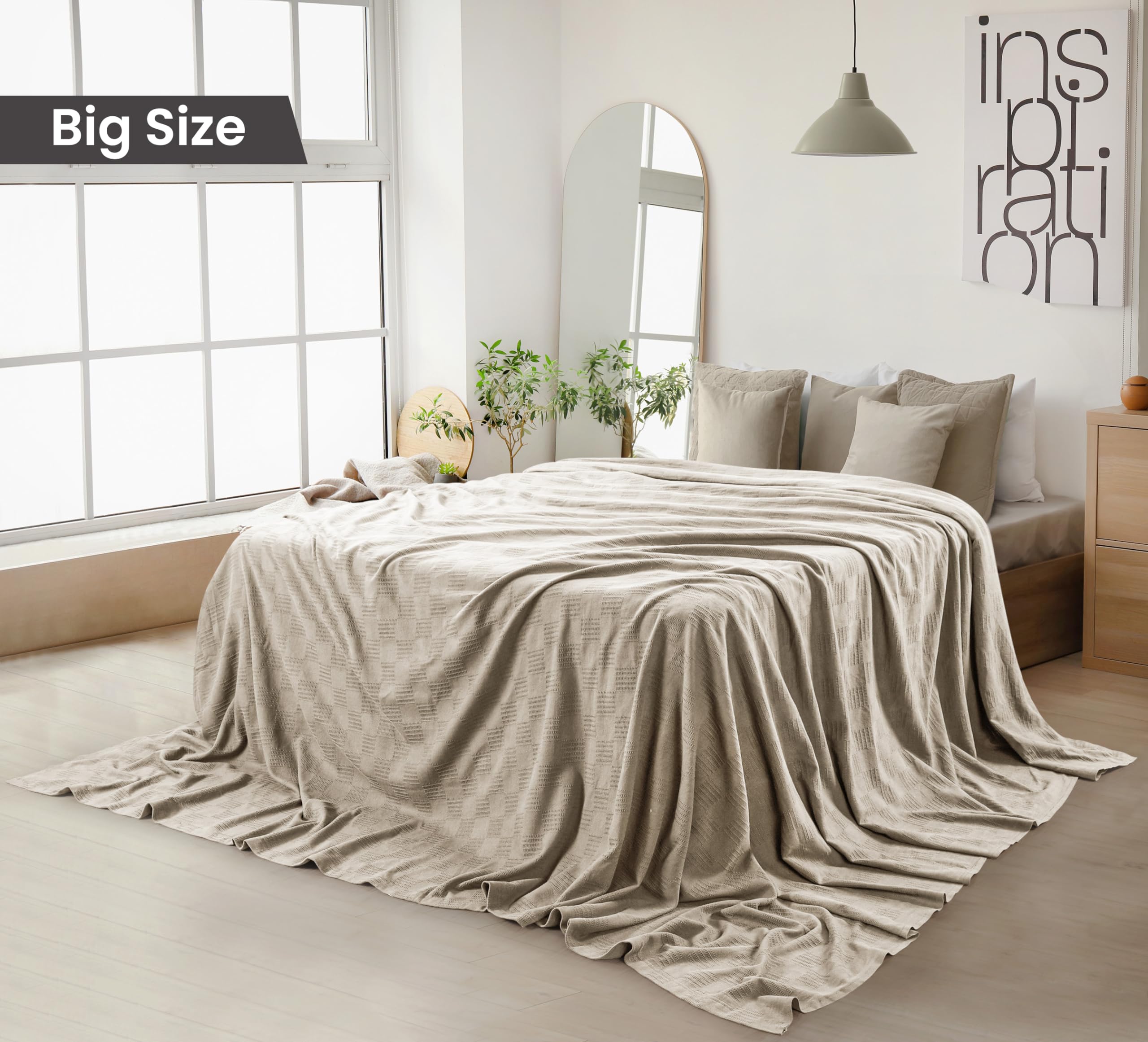Foto 3 pulgar | Colcha Utopia De Cama Caqui, 100% Algodón, 350 G/m² [120 X 120 Cm] - Venta Internacional.