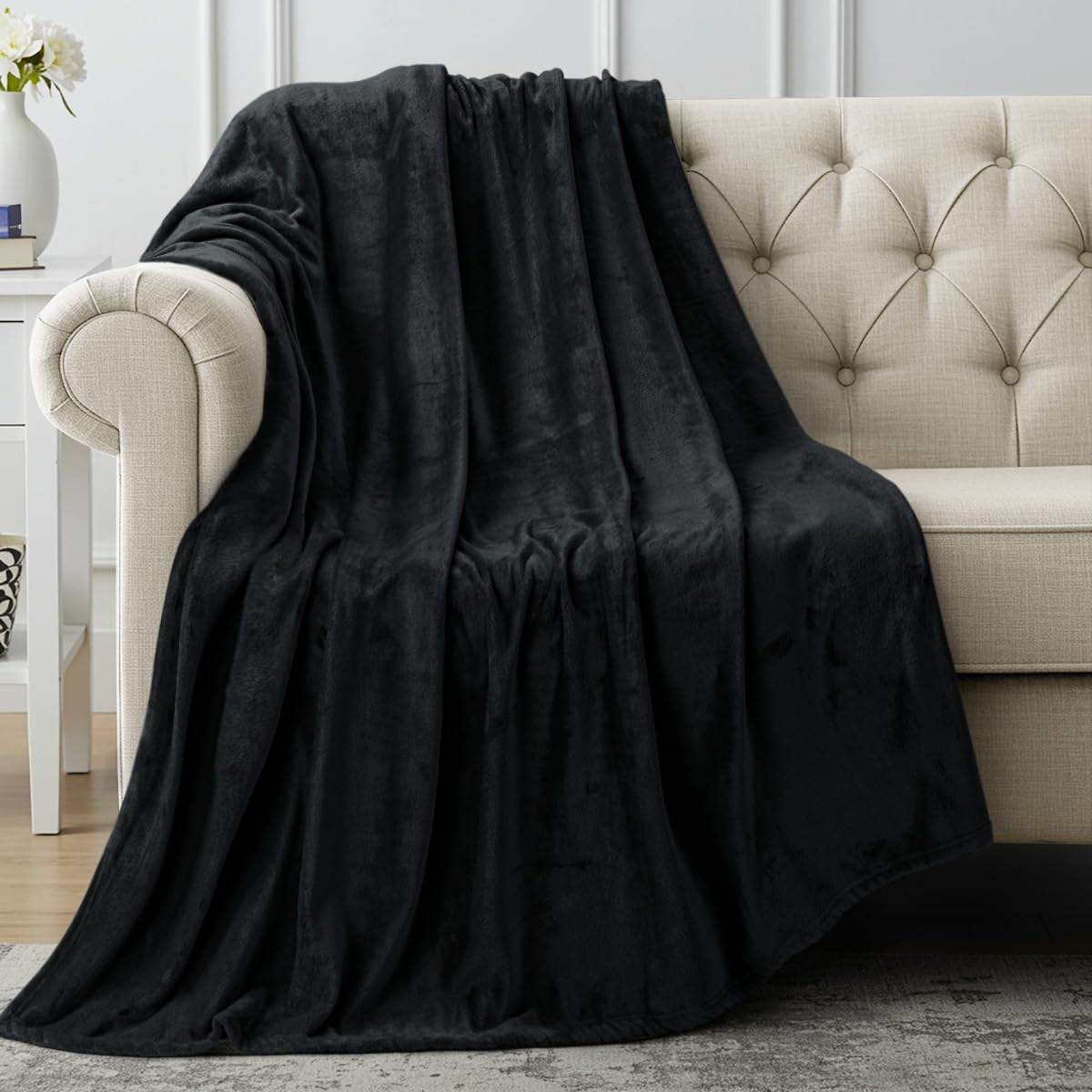 Manta De Forro Polar Blanket Utopia, Tamaño Negro, 300 G/m², 150 X 125 Cm - Venta Internacional.