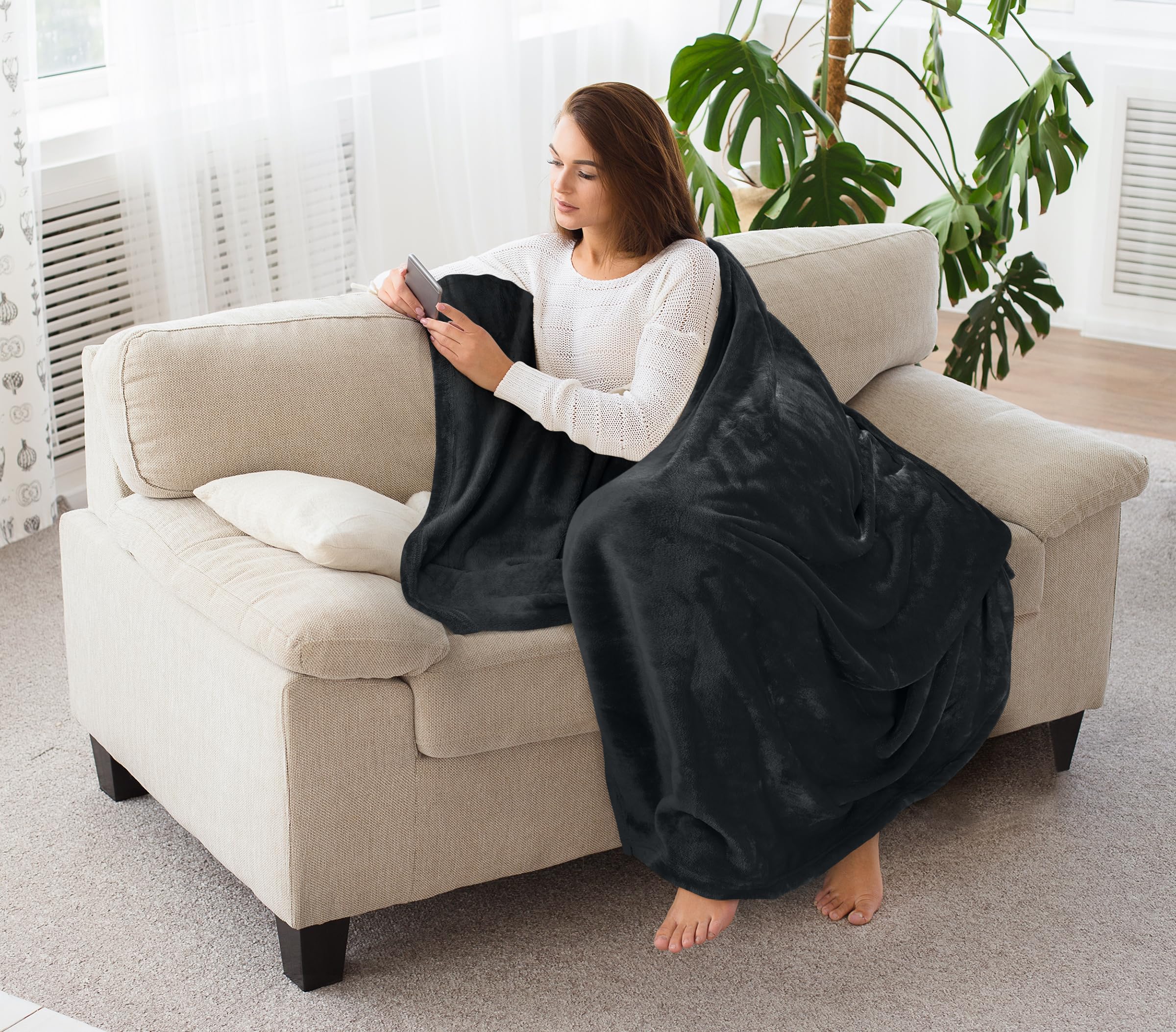 Foto 8 pulgar | Manta De Forro Polar Blanket Utopia, Tamaño Negro, 300 G/m², 150 X 125 Cm - Venta Internacional.
