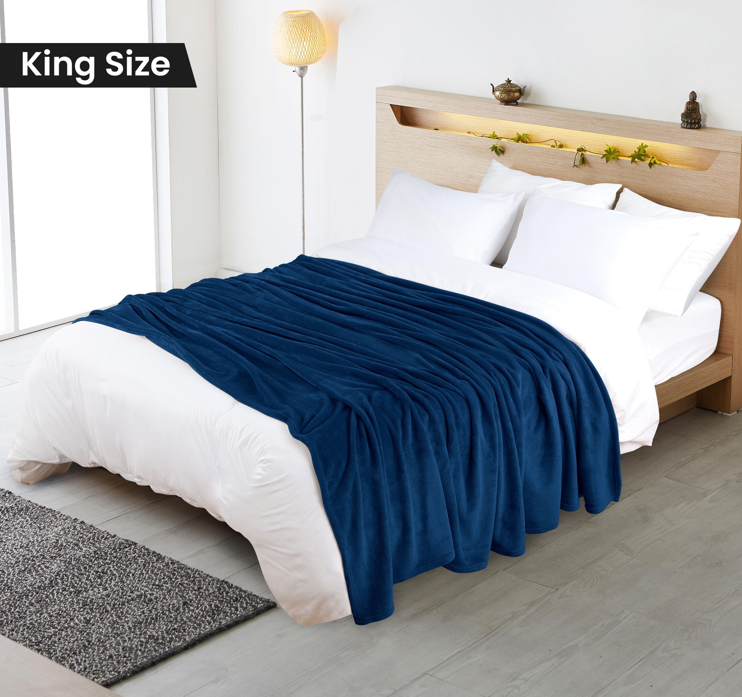 Foto 2 | Manta Utopia Bedding De Forro Polar Azul Marino, Tamaño King, 230 X 260 Cm - Venta Internacional.