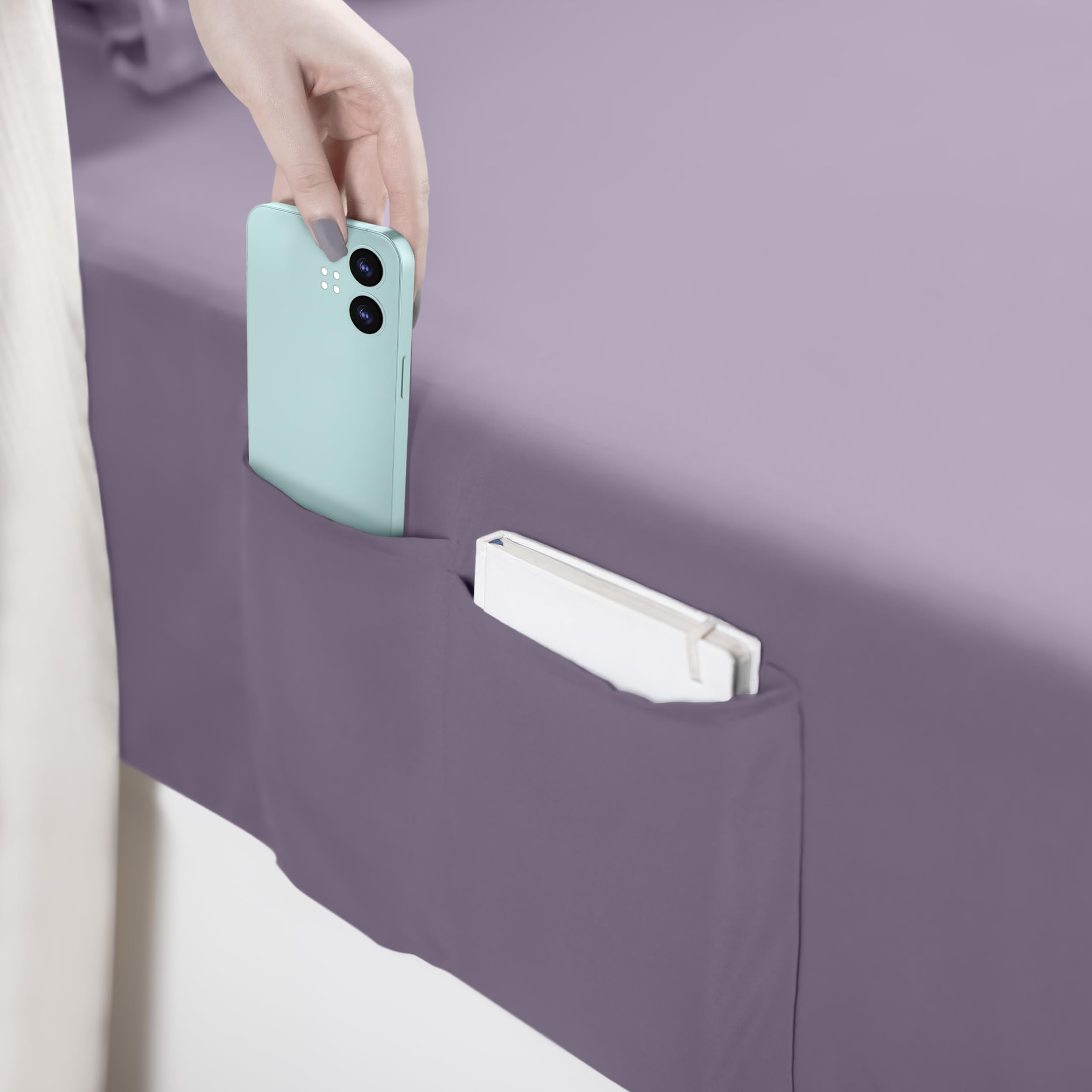 Foto 5 | Juego De Sábanas Utopia Bedding Queen Soft De Microfibra, 4 Piezas, Color Lavanda - Venta Internacional.