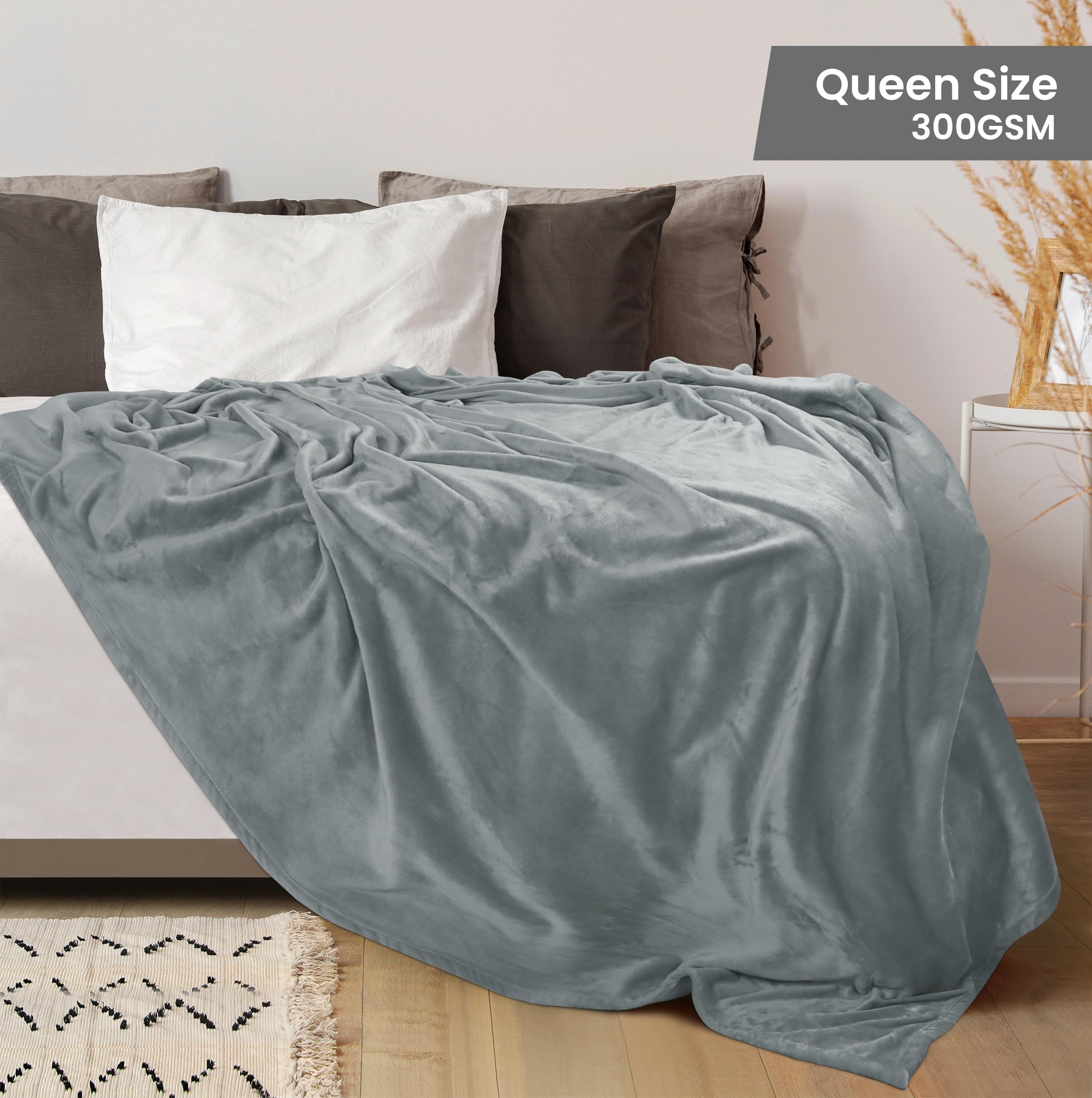 Foto 3 pulgar | Cama Polar Blanket Utopia, Tamaño Queen, Color Gris Ceniza, 300 G/m² - Venta Internacional.