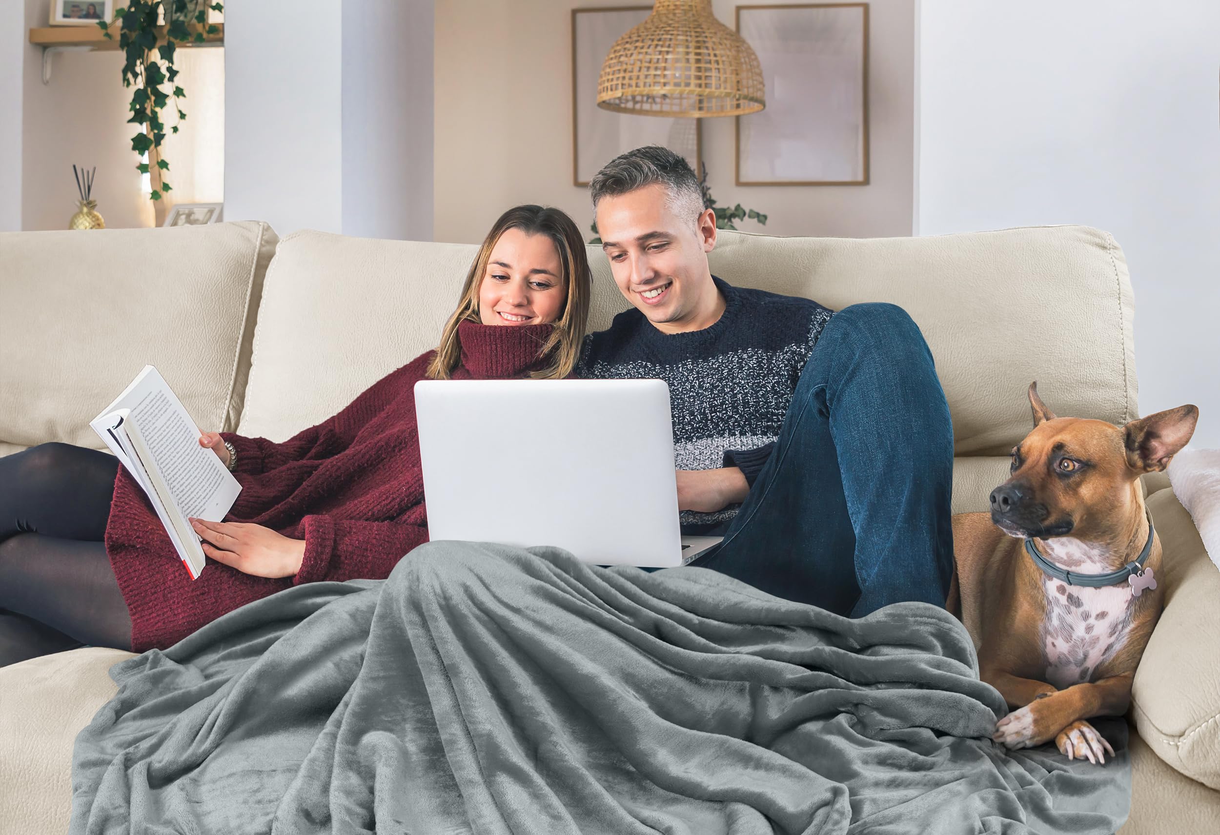 Foto 6 pulgar | Cama Polar Blanket Utopia, Tamaño Queen, Color Gris Ceniza, 300 G/m² - Venta Internacional.