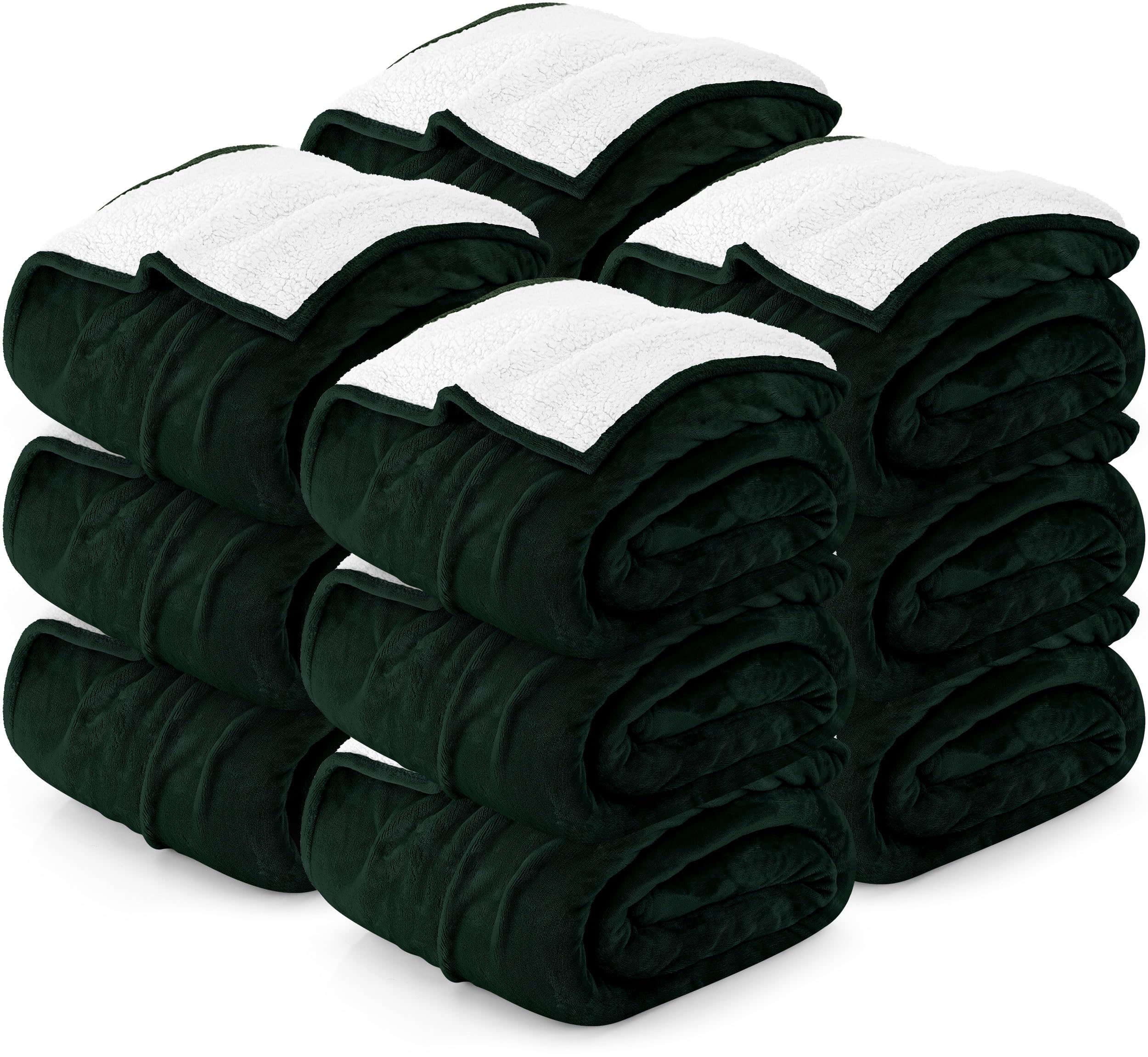 Manta De Cama Sherpa De Blanket Utopia Bedding, 127 X 152 Cm, Color Verde Bosque - Venta Internacional.