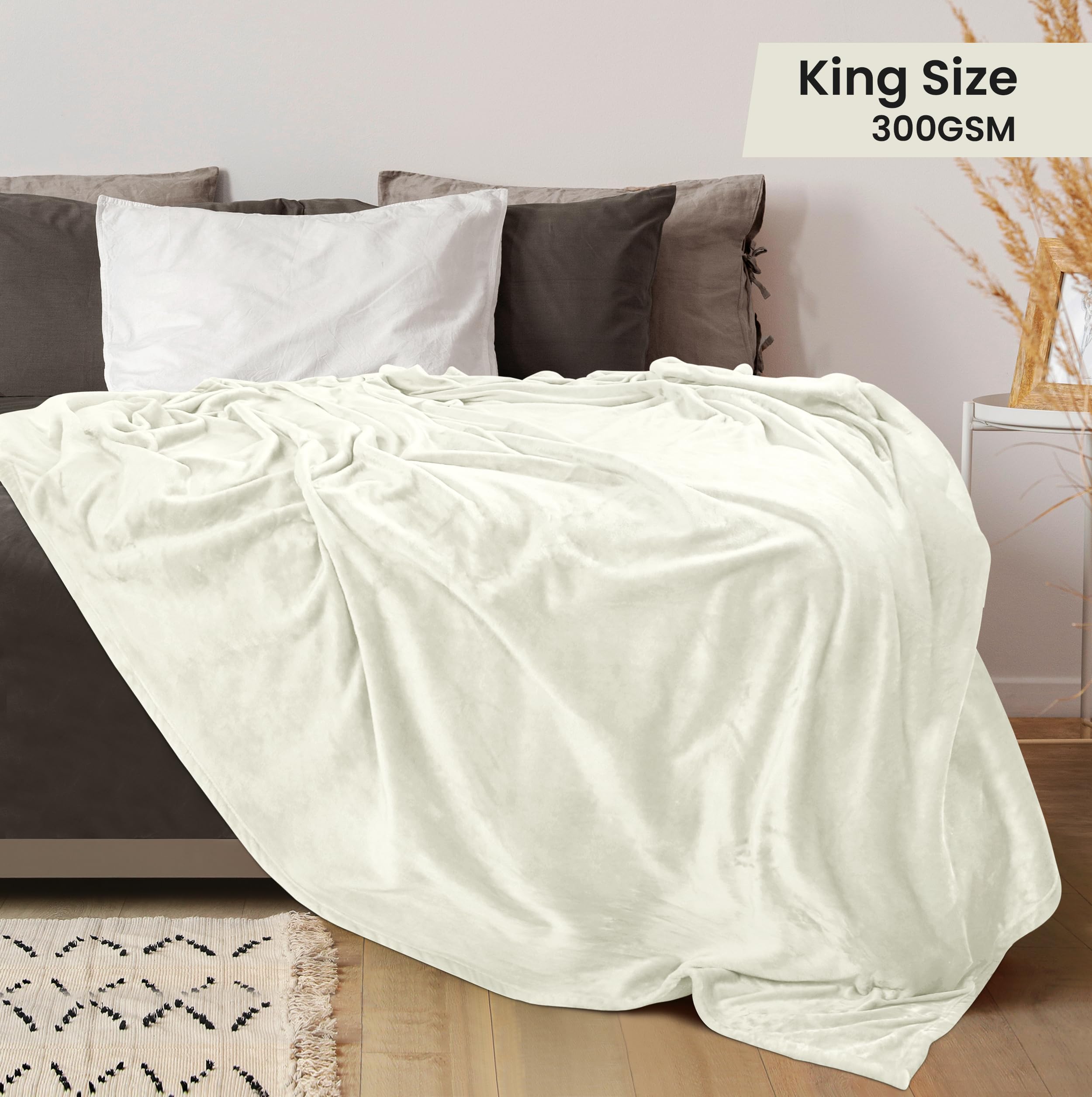 Foto 3 pulgar | Cama Polar Blanket Utopia, Tamaño King, Color Marfil, 300 G/m², Microfibra - Venta Internacional.