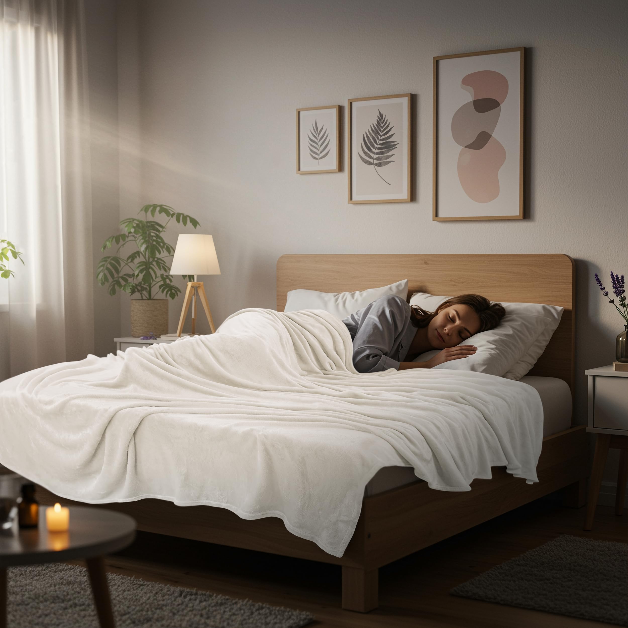 Foto 7 pulgar | Cama Polar Blanket Utopia, Tamaño King, Color Marfil, 300 G/m², Microfibra - Venta Internacional.