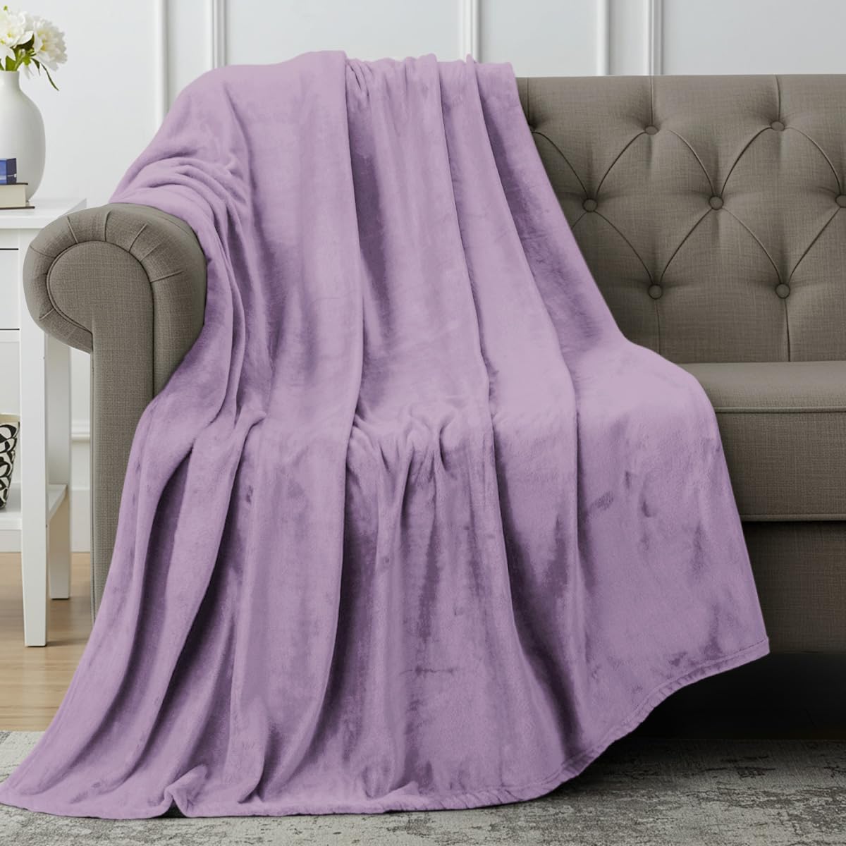 Manta De Forro Polar Blanket Utopia, Color Lila, 130 X 150 Cm - Venta Internacional.