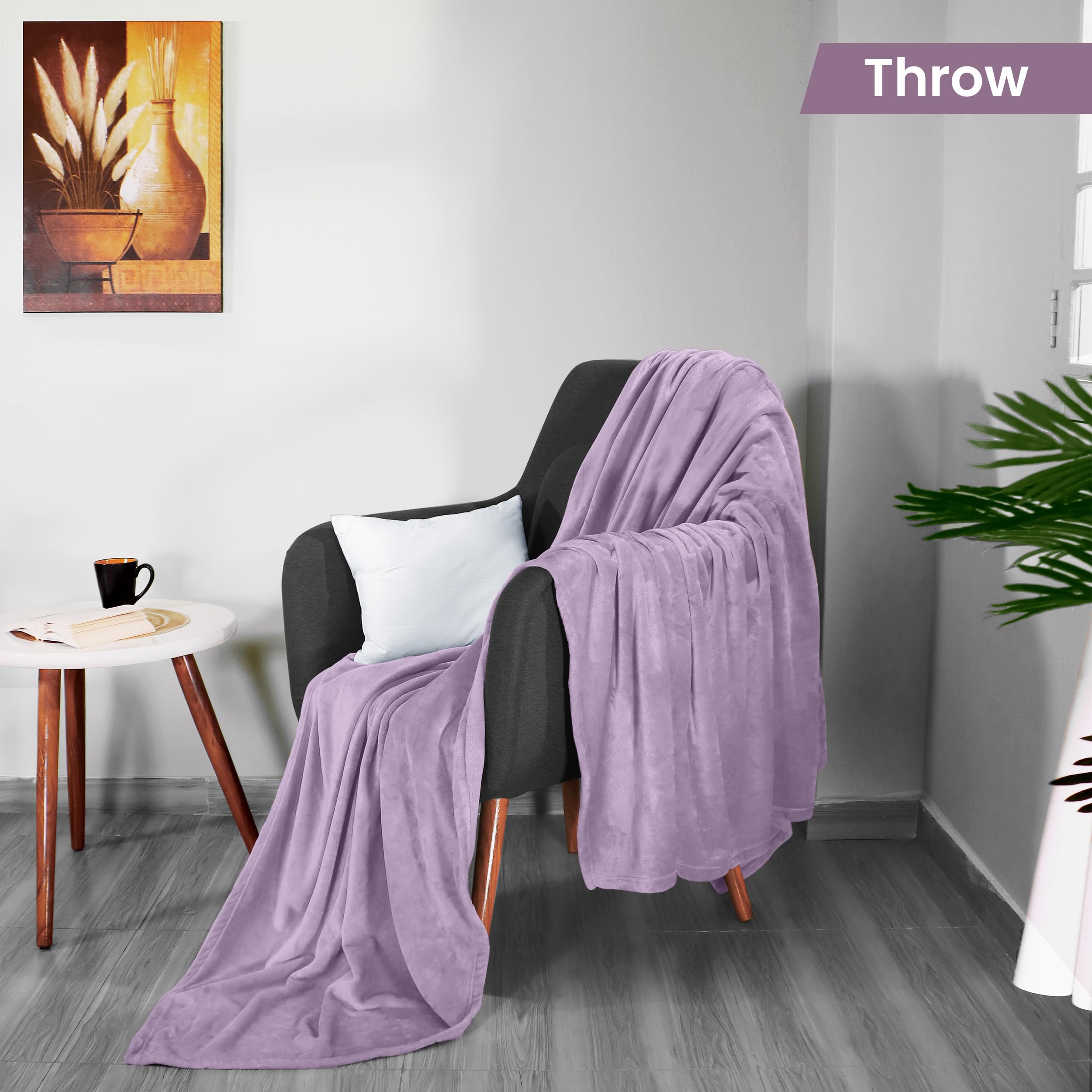 Foto 2 | Manta De Forro Polar Blanket Utopia, Color Lila, 130 X 150 Cm - Venta Internacional.