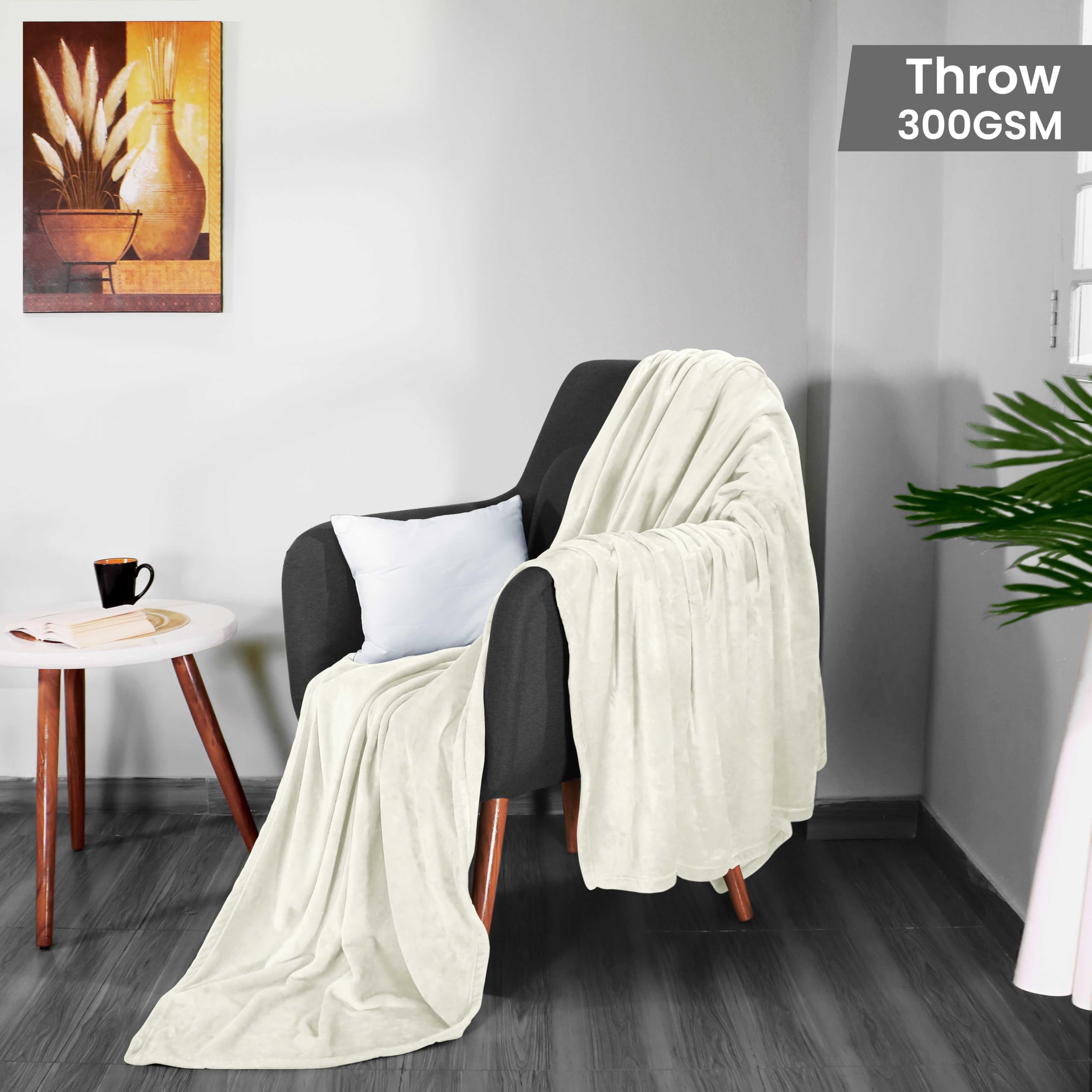 Foto 2 | Manta De Forro Polar Blanket Utopia, Tamaño Marfil, 300 G/m², 130 X 150 Cm - Venta Internacional.
