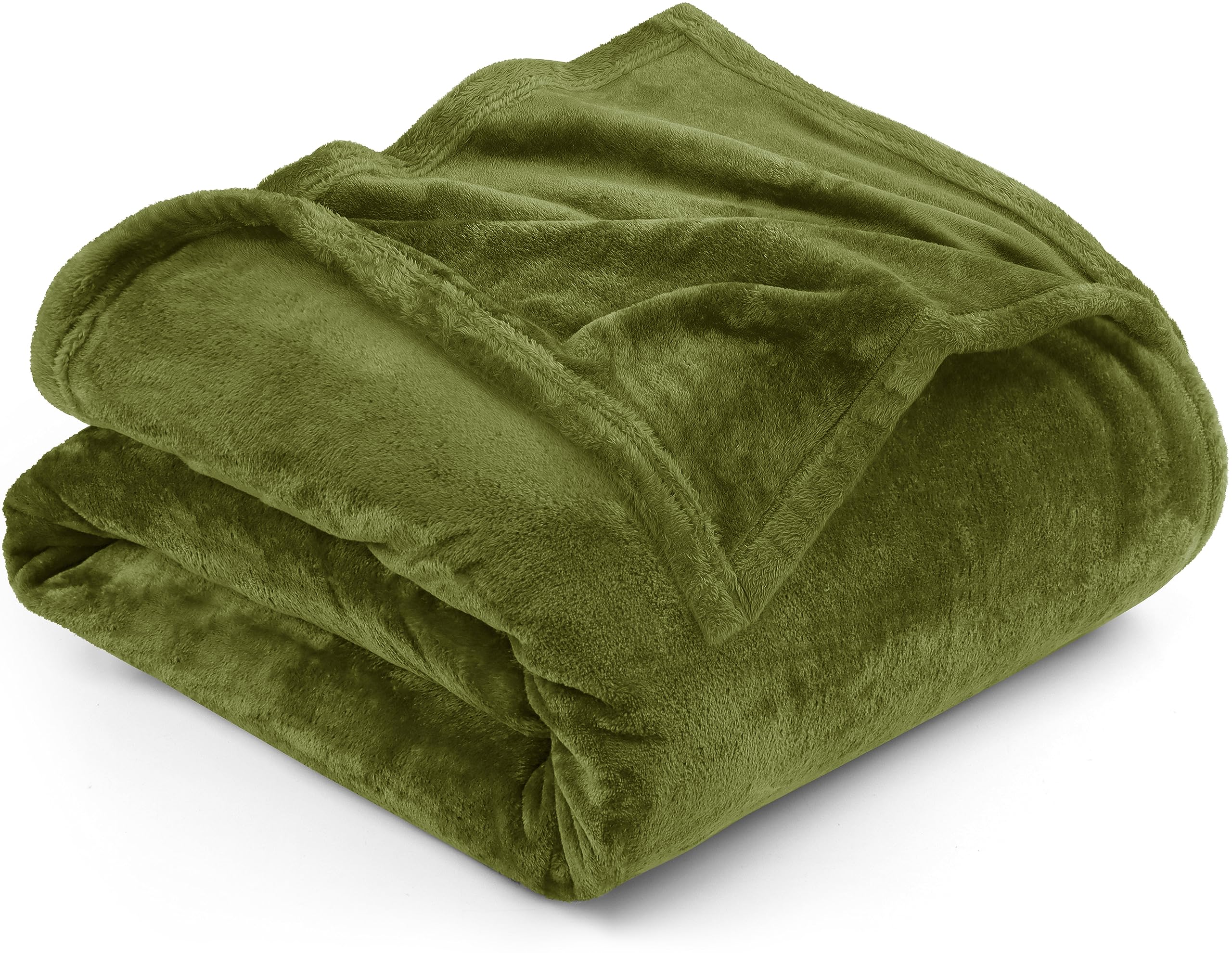 Cama Polar Blanket Utopia, Tamaño Queen, Color Oliva, 300 G/m², Suave - Venta Internacional.