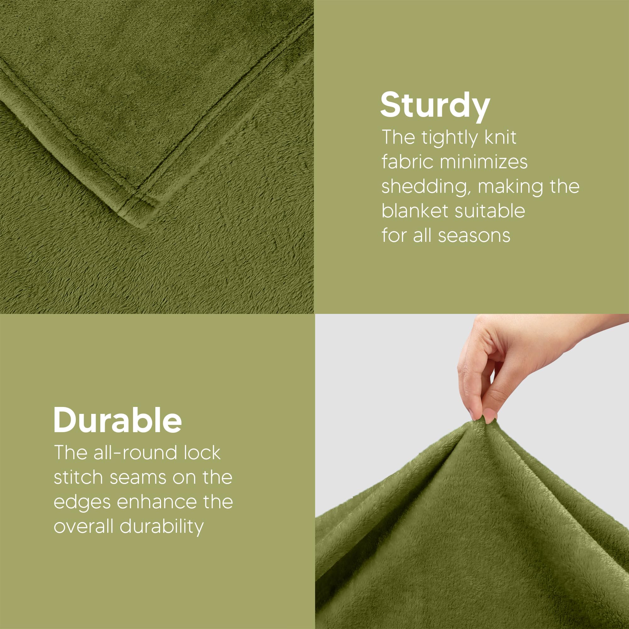 Foto 8 pulgar | Cama Polar Blanket Utopia, Tamaño Queen, Color Oliva, 300 G/m², Suave - Venta Internacional.