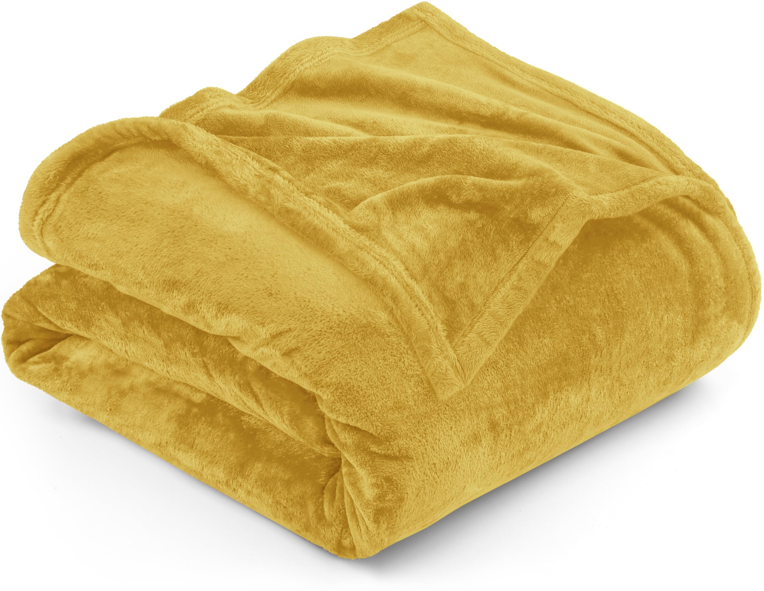 Cama Polar Blanket Utopia, Tamaño Queen, Color Dorado, 300 G/m², Suave - Venta Internacional.