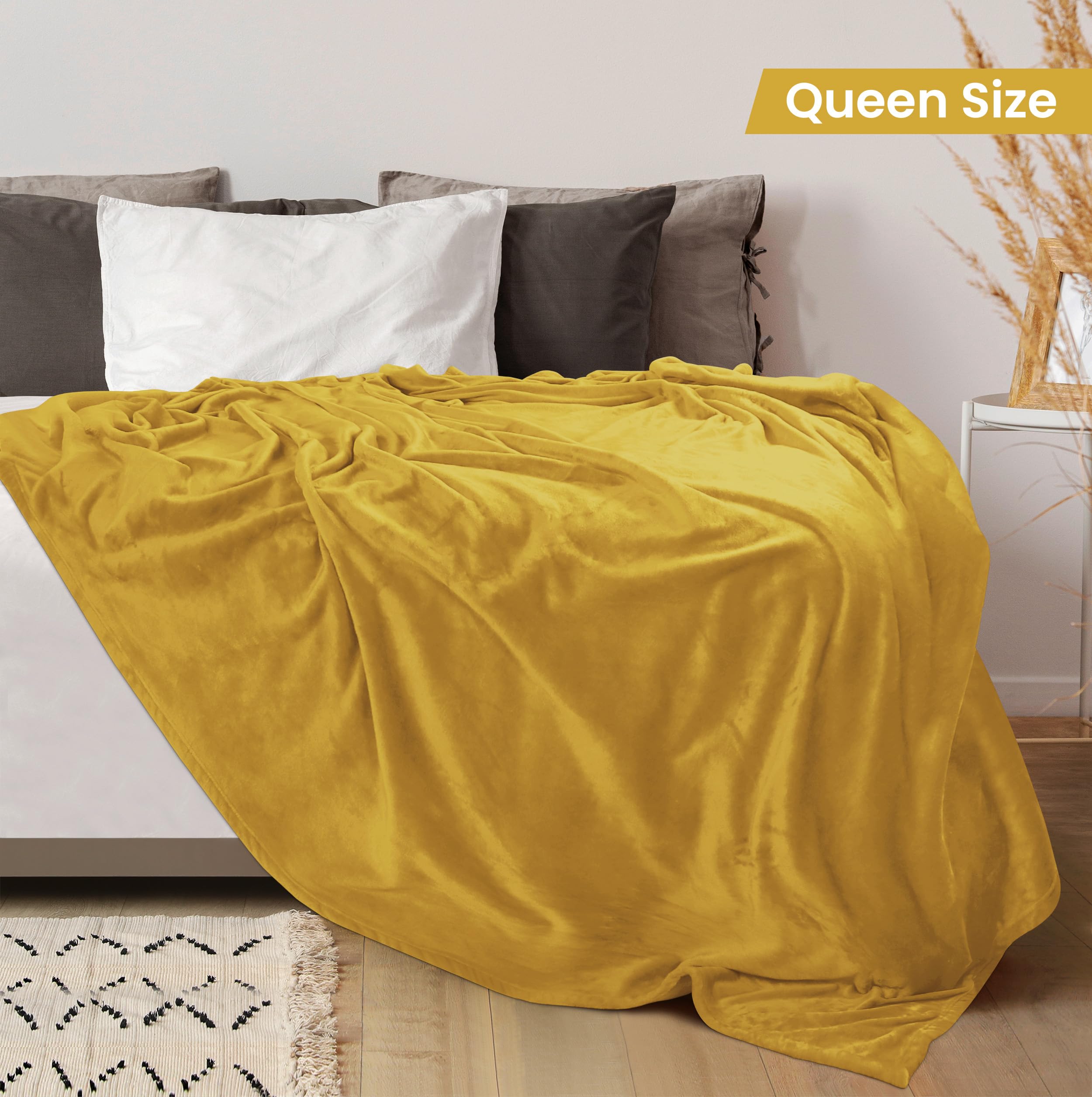 Foto 3 pulgar | Cama Polar Blanket Utopia, Tamaño Queen, Color Dorado, 300 G/m², Suave - Venta Internacional.