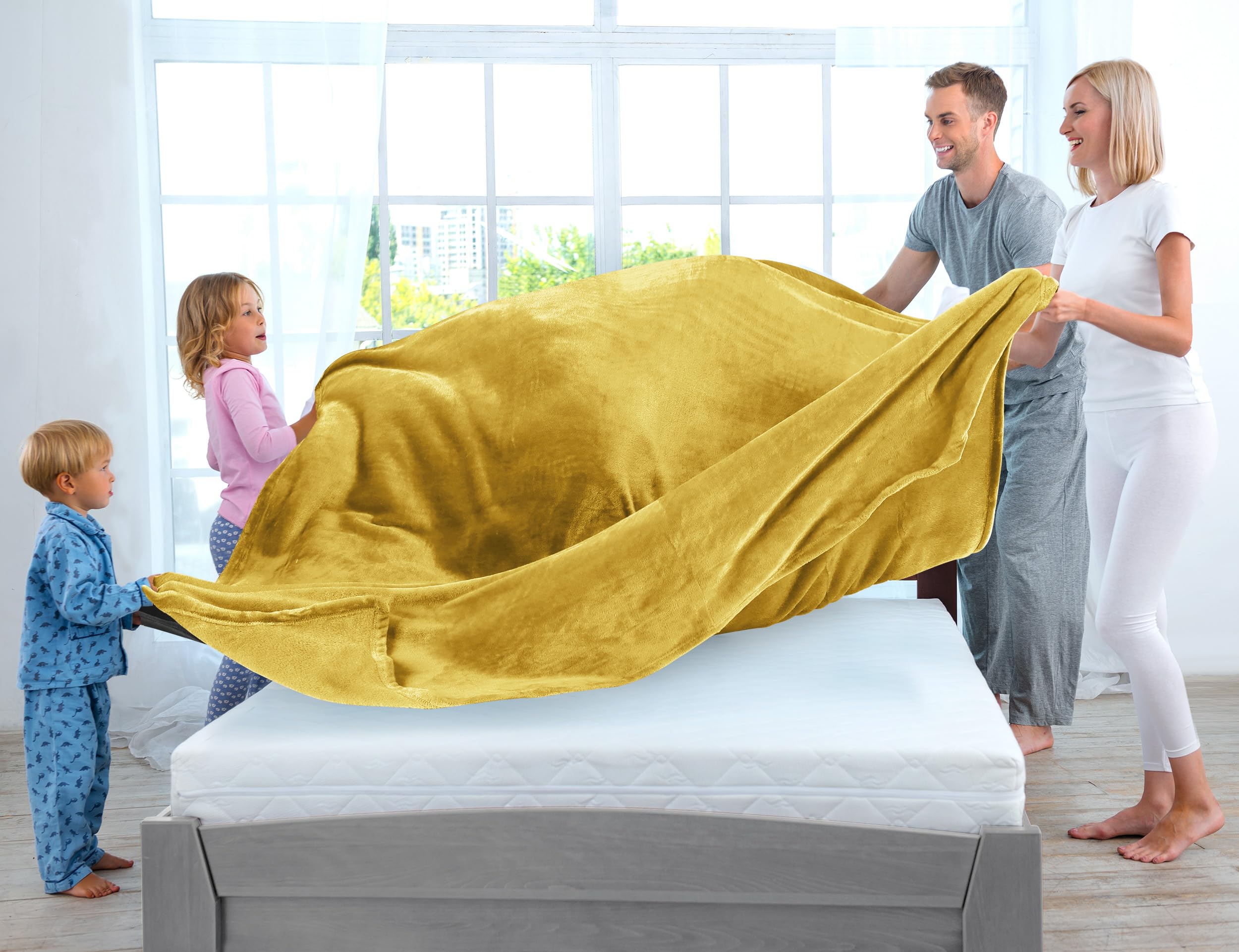 Foto 4 pulgar | Cama Polar Blanket Utopia, Tamaño Queen, Color Dorado, 300 G/m², Suave - Venta Internacional.