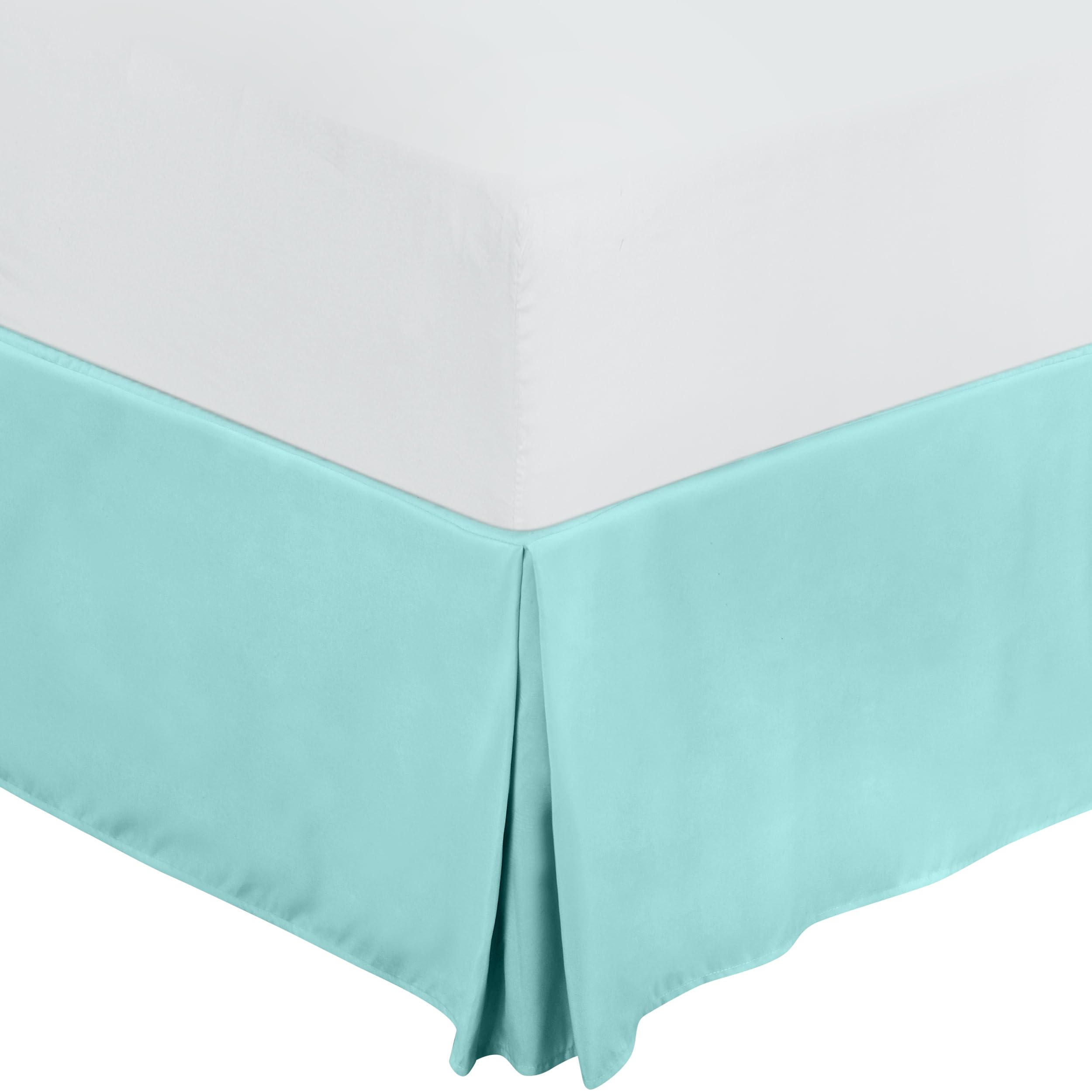 Falda De Cama Utopia Bedding Queen Con Pliegues Cuádruples Y Volantes Azules - Venta Internacional.