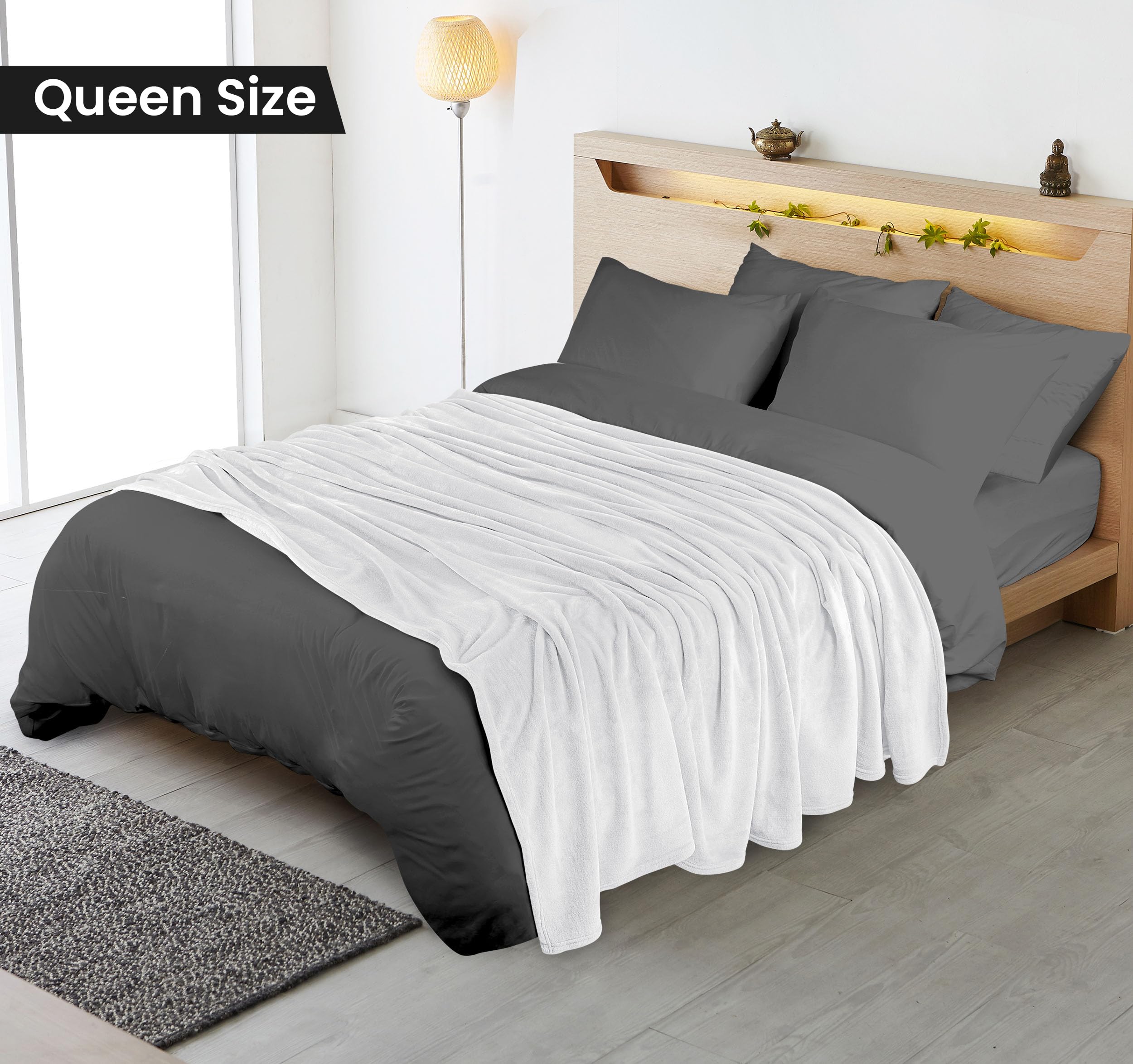 Foto 2 | Blanket Utopia Bedding, Forro Polar De Franela, Color Blanco, Tamaño Queen - Venta Internacional.