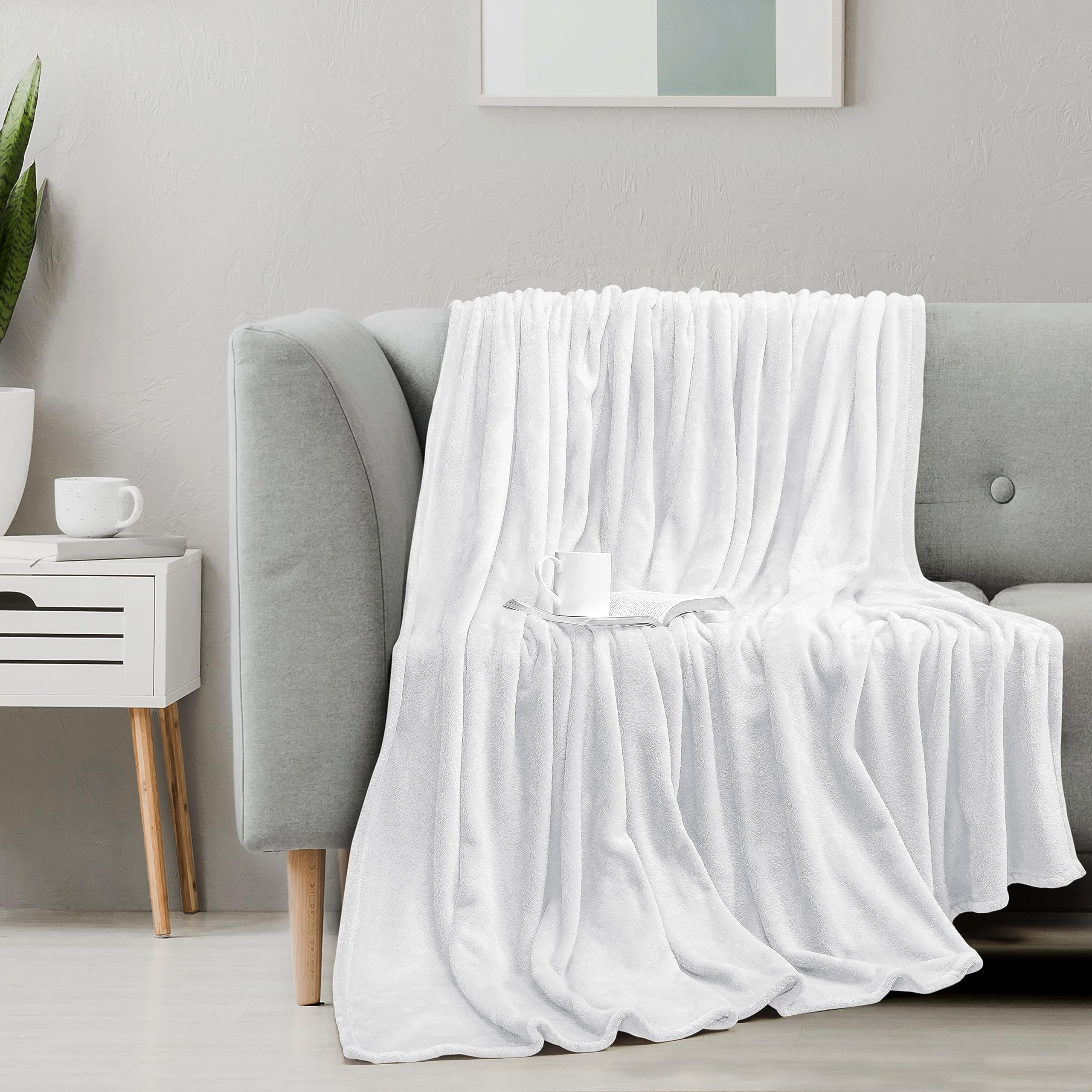 Foto 7 pulgar | Blanket Utopia Bedding, Forro Polar De Franela, Color Blanco, Tamaño Queen - Venta Internacional.