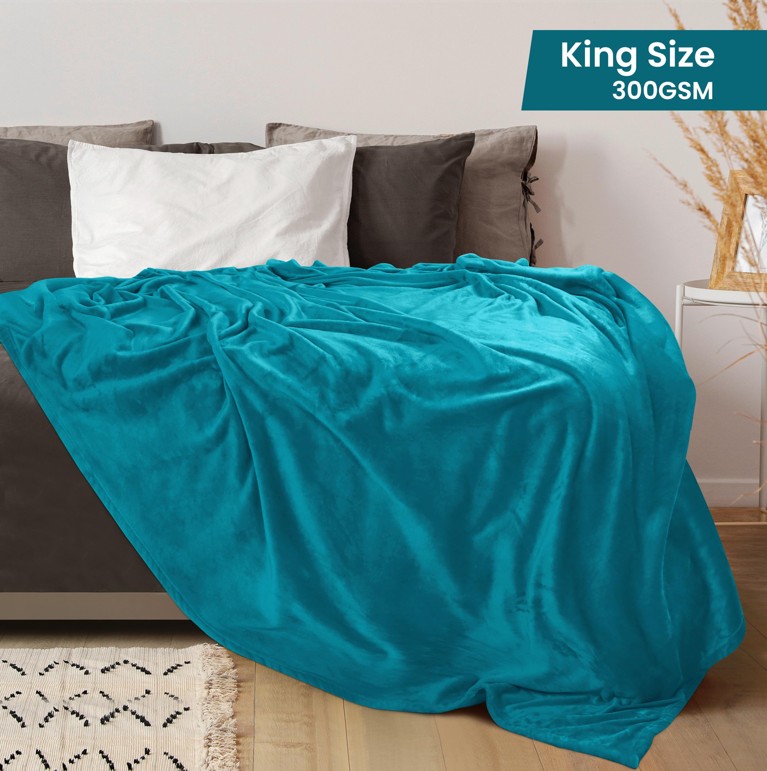 Foto 3 pulgar | Cama Polar Blanket Utopia, Tamaño King, Color Turquesa, 300 G/m² - Venta Internacional.