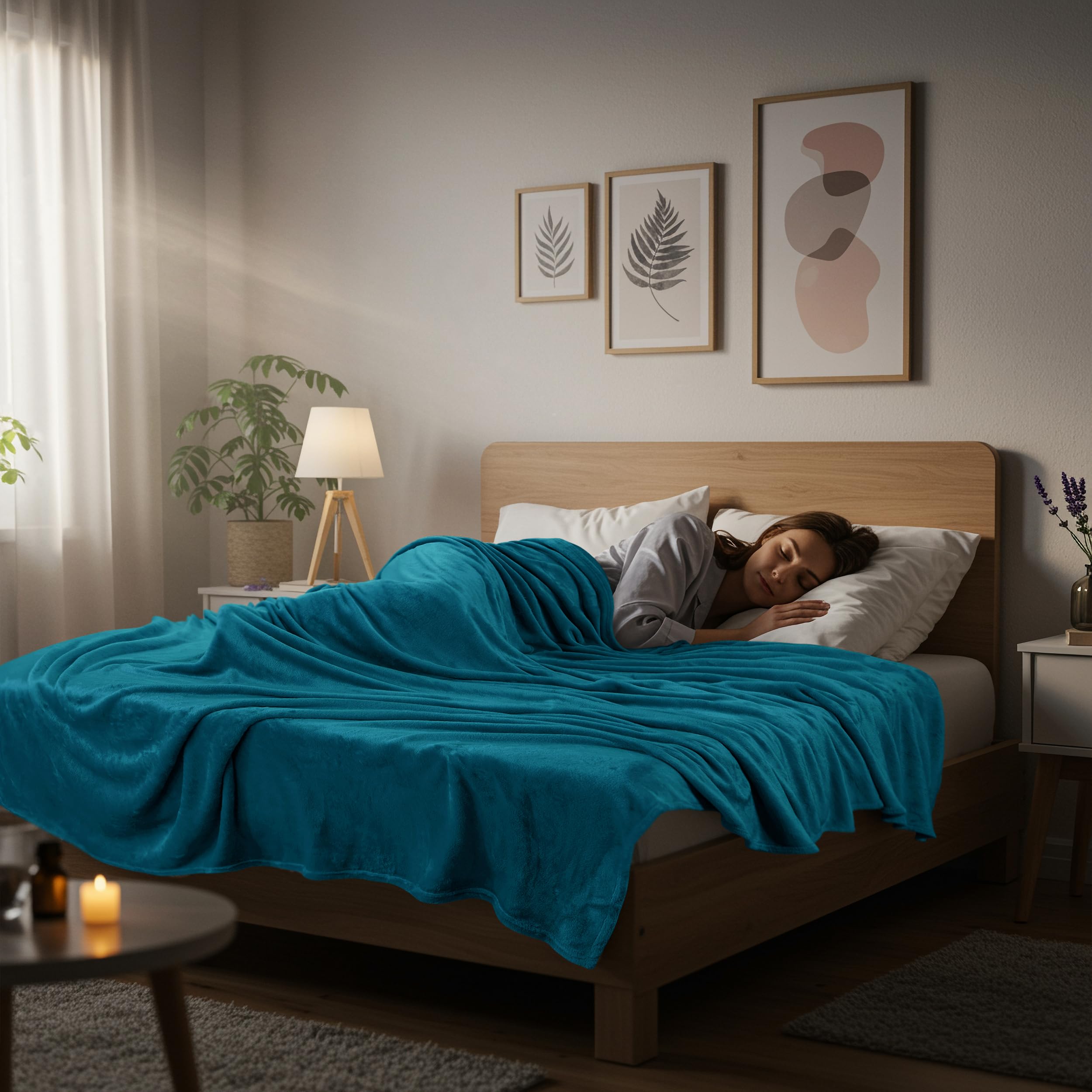 Foto 7 pulgar | Cama Polar Blanket Utopia, Tamaño King, Color Turquesa, 300 G/m² - Venta Internacional.