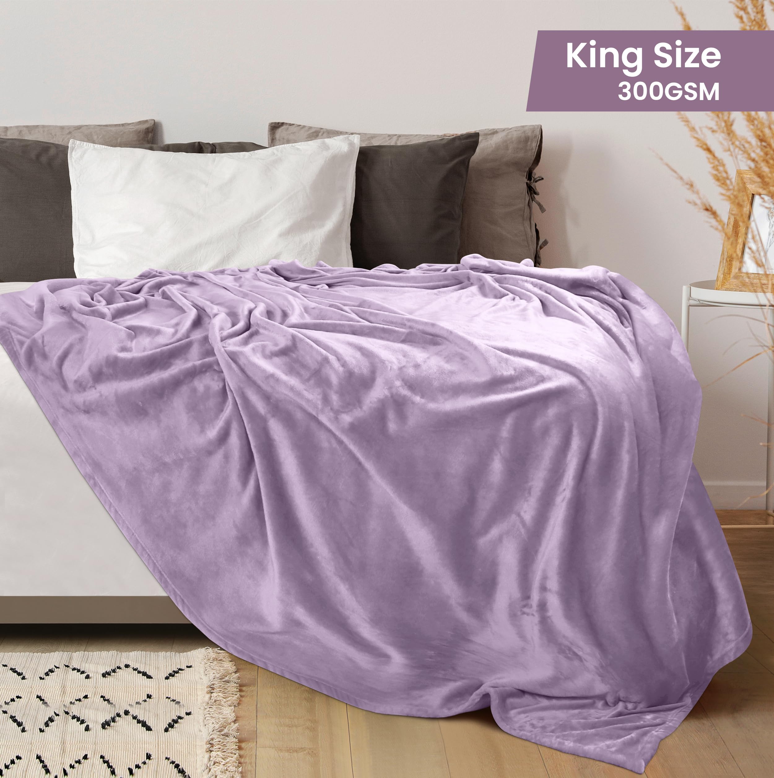Foto 2 | Cama Polar Blanket Utopia, Tamaño King, Lila, 300 G/m², 230 X 260 Cm - Venta Internacional.