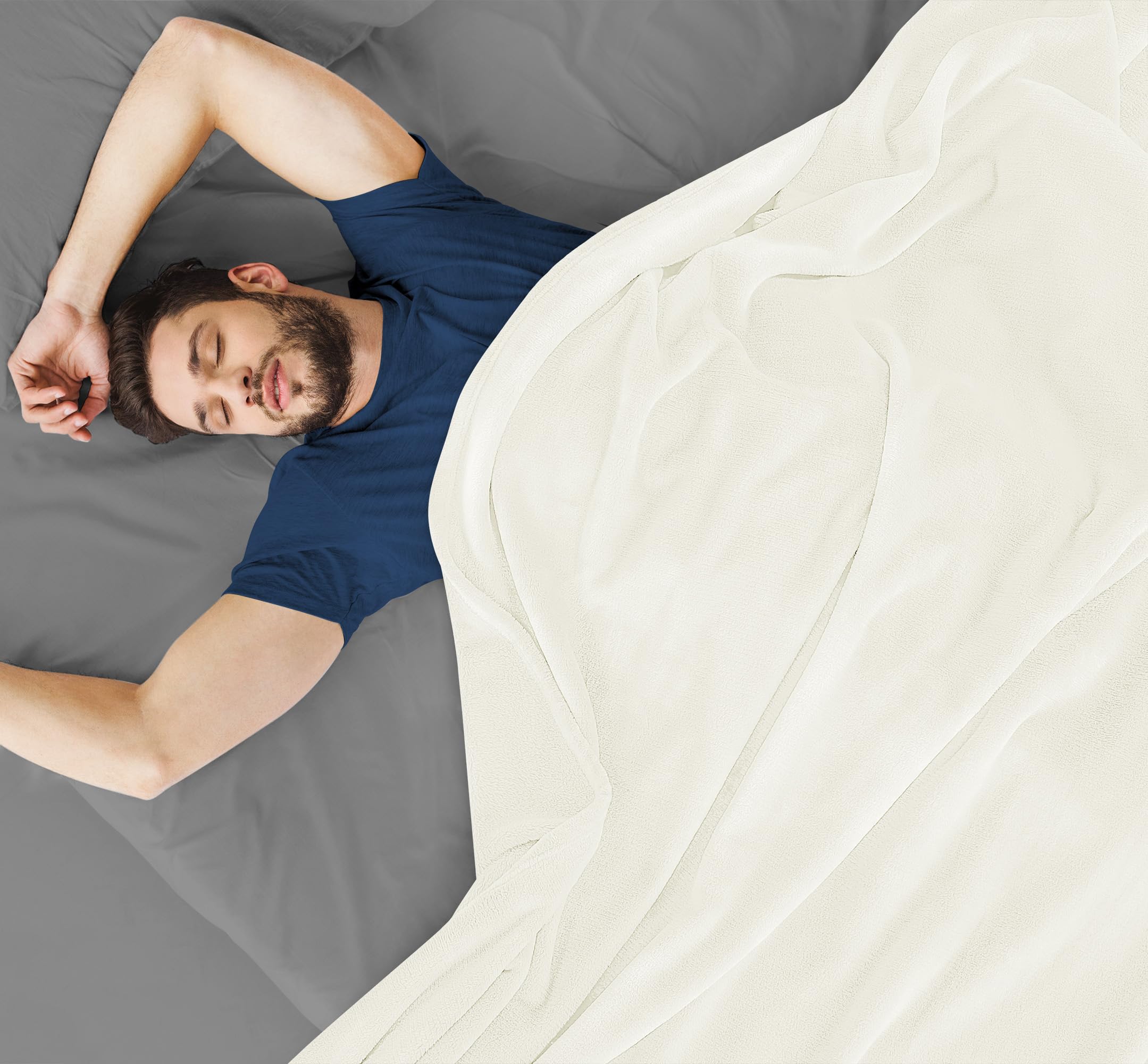 Foto 7 | Manta De Forro Polar Blanket Utopia, Color Marfil, 150 X 125 Cm - Venta Internacional.