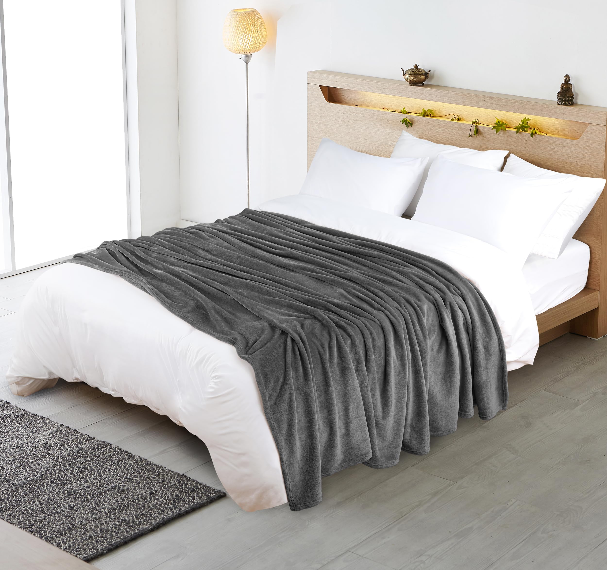 Foto 3 pulgar | Blanket Utopia Bedding, Forro Polar De Franela, Color Gris, Tamaño King Size (230 X 260 Cm) - Venta Internacional.