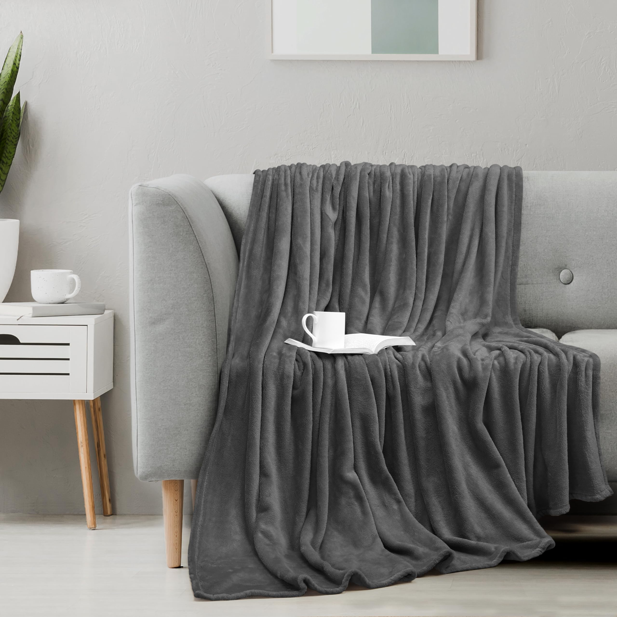 Foto 7 pulgar | Blanket Utopia Bedding, Forro Polar De Franela, Color Gris, Tamaño King Size (230 X 260 Cm) - Venta Internacional.