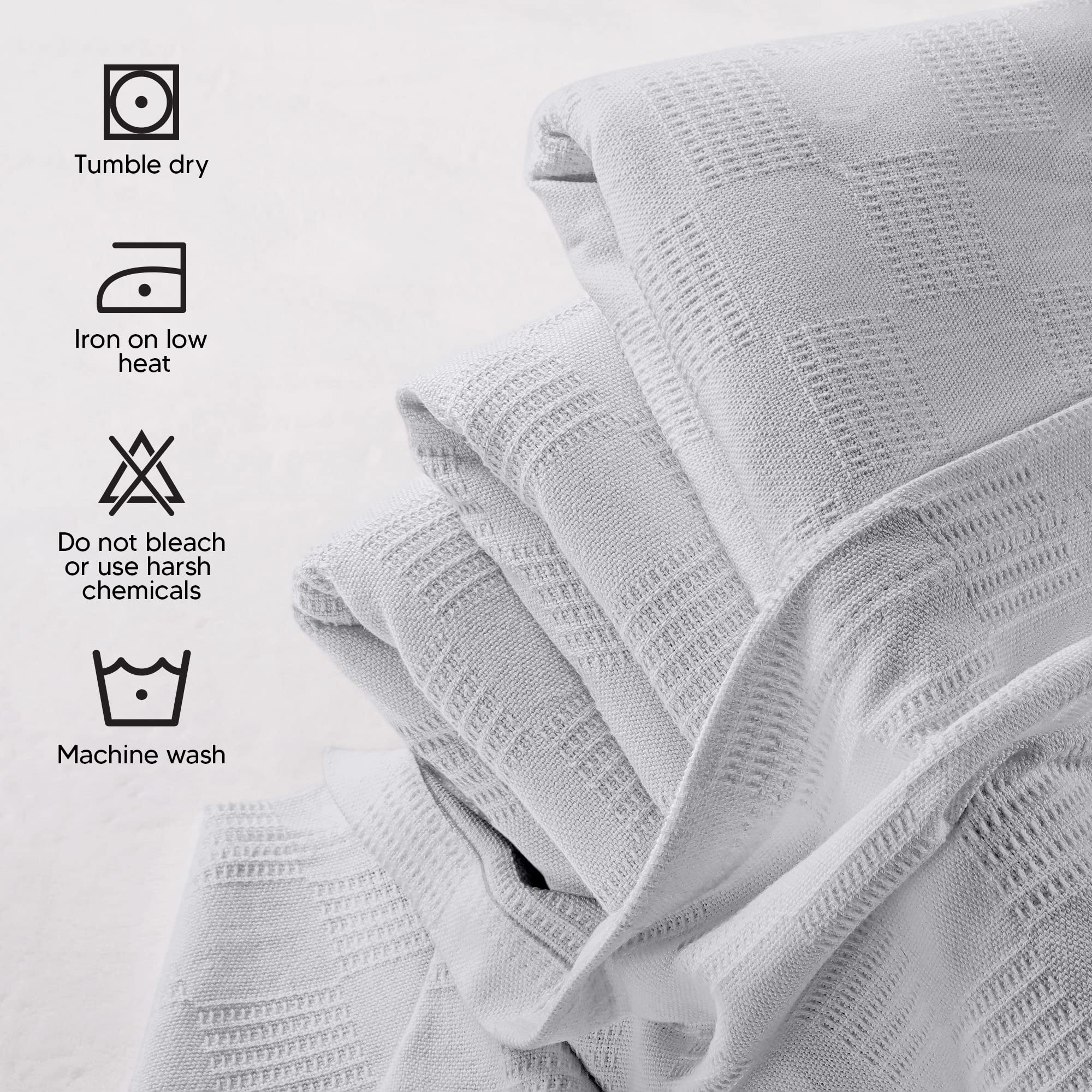 Foto 5 pulgar | Manta Blanket Utopia Bedding, 100% Algodón, Color Plateado, 150 X 125 Cm - Venta Internacional.