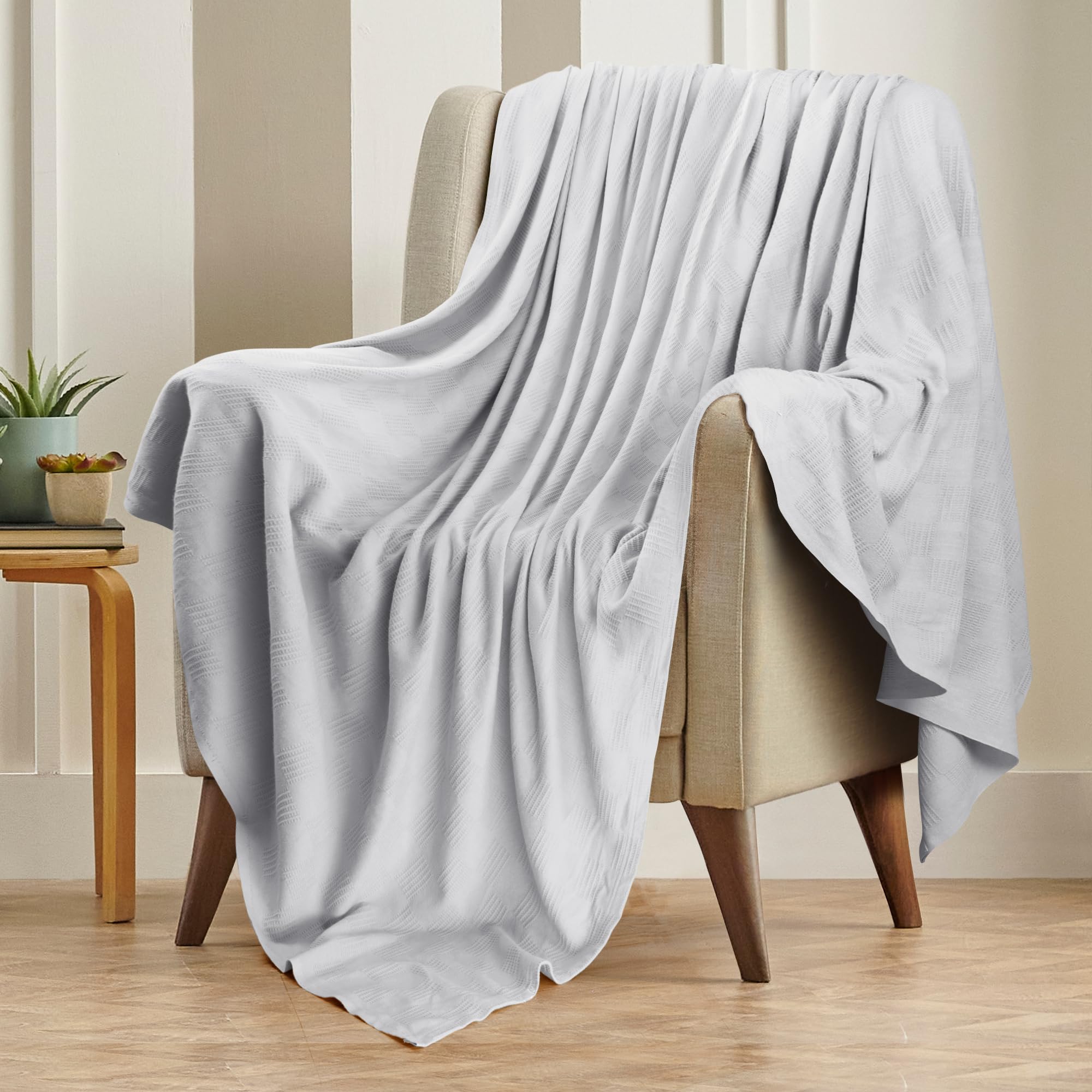 Foto 7 pulgar | Manta Blanket Utopia Bedding, 100% Algodón, Color Plateado, 150 X 125 Cm - Venta Internacional.