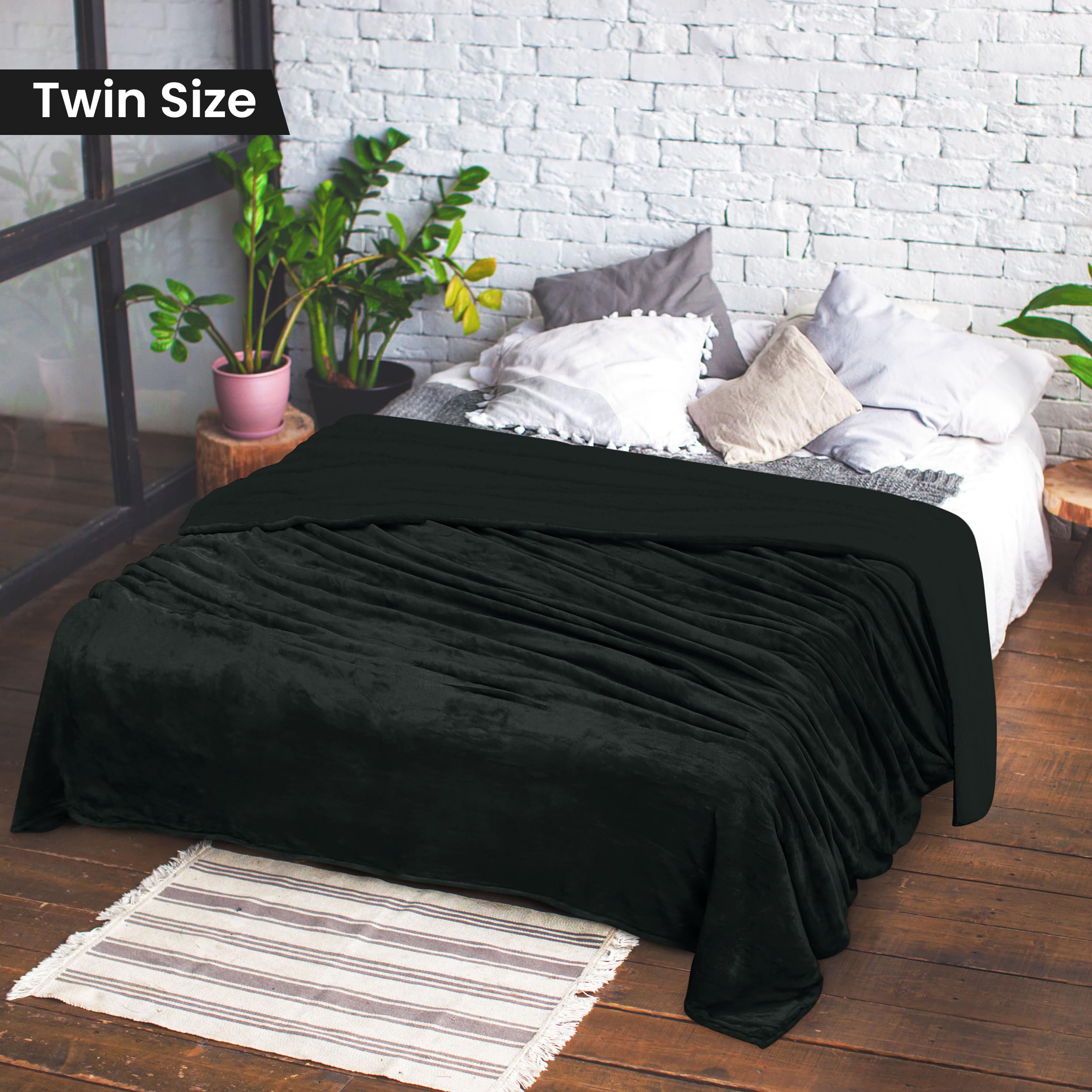Foto 3 pulgar | Colcha Utopia Sherpa Para Cama Doble, Tamaño Doble, Color Negro, 167 X 152 Cm - Venta Internacional.