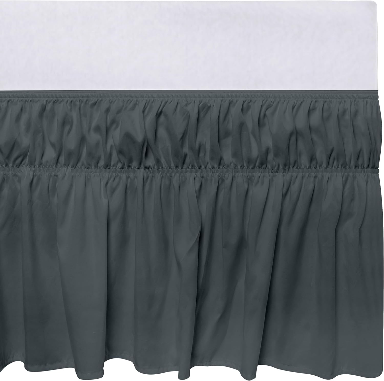 Foto 7 pulgar | Skirt Utopia Bedding Elástico De Microfibra Doble Gris - Venta Internacional.