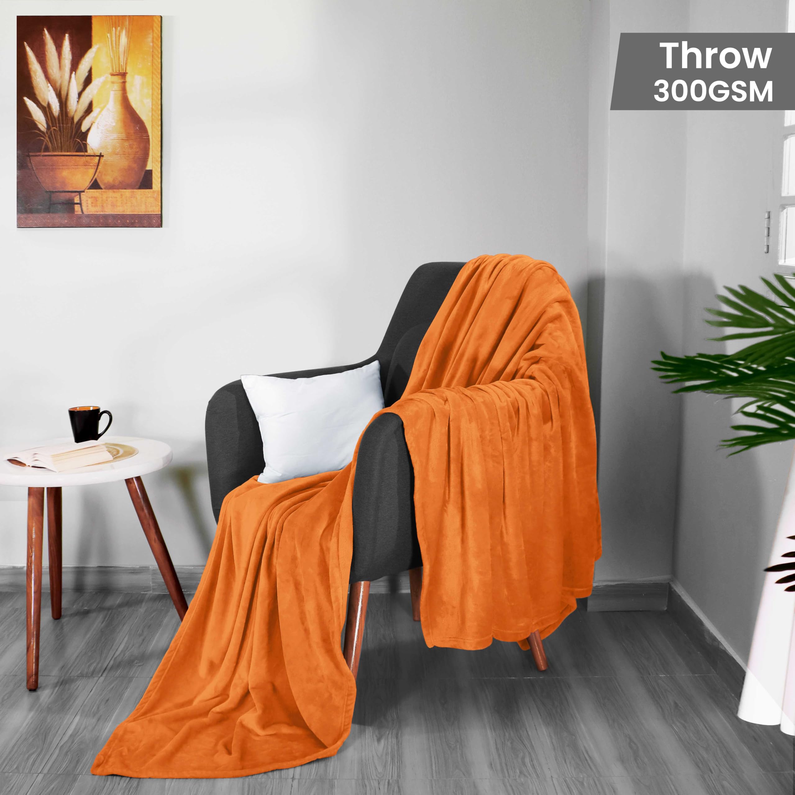 Foto 2 | Manta De Forro Polar Blanket Utopia, Color Naranja Quemado, 130 X 150 Cm - Venta Internacional.