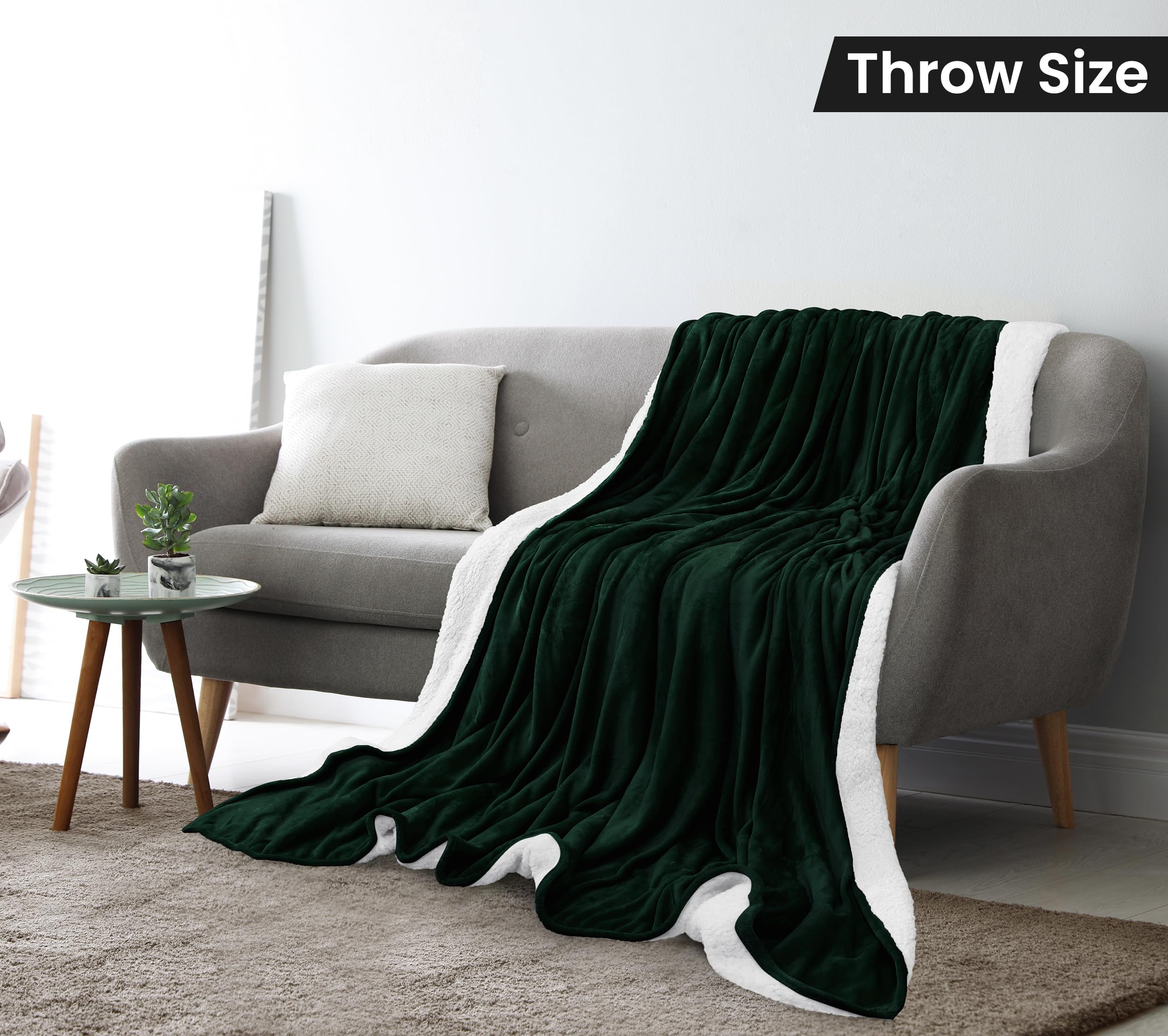 Foto 3 pulgar | Manta Sherpa Blanket Utopia Bedding, 130 X 150 Cm, Color Verde Bosque - Venta Internacional.