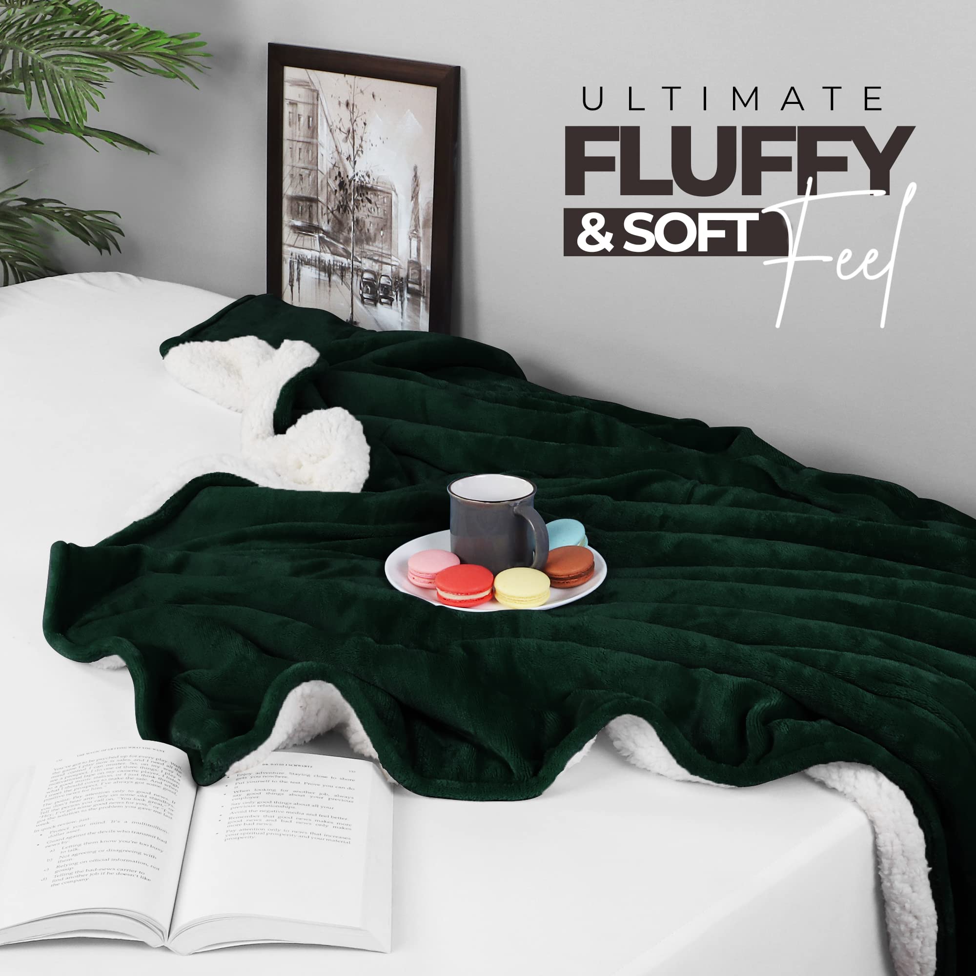 Foto 7 pulgar | Manta Sherpa Blanket Utopia Bedding, 130 X 150 Cm, Color Verde Bosque - Venta Internacional.
