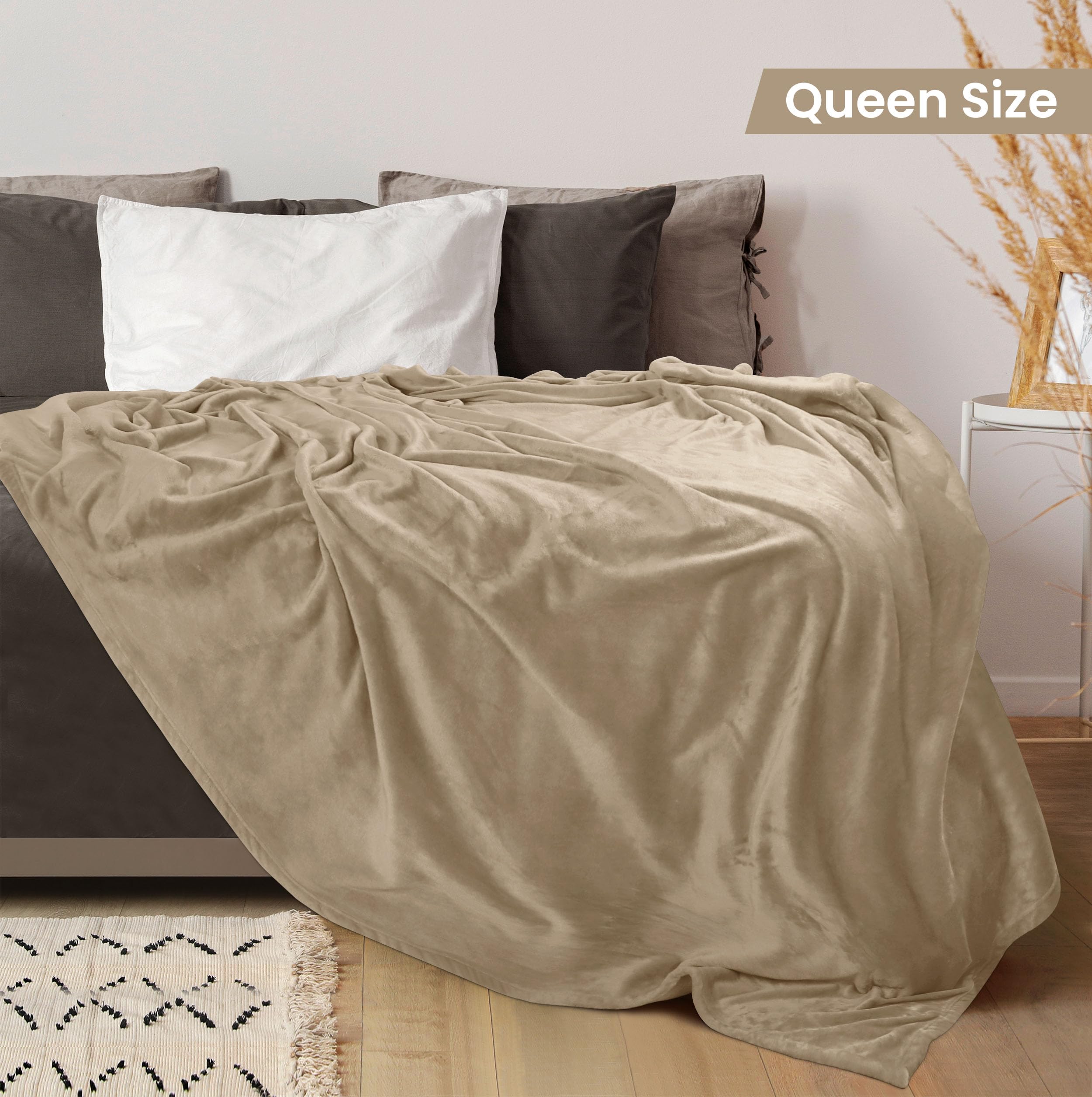 Foto 3 pulgar | Cama Polar Blanket Utopia, Tamaño Queen, 300 G/m², Color Camel - Venta Internacional.