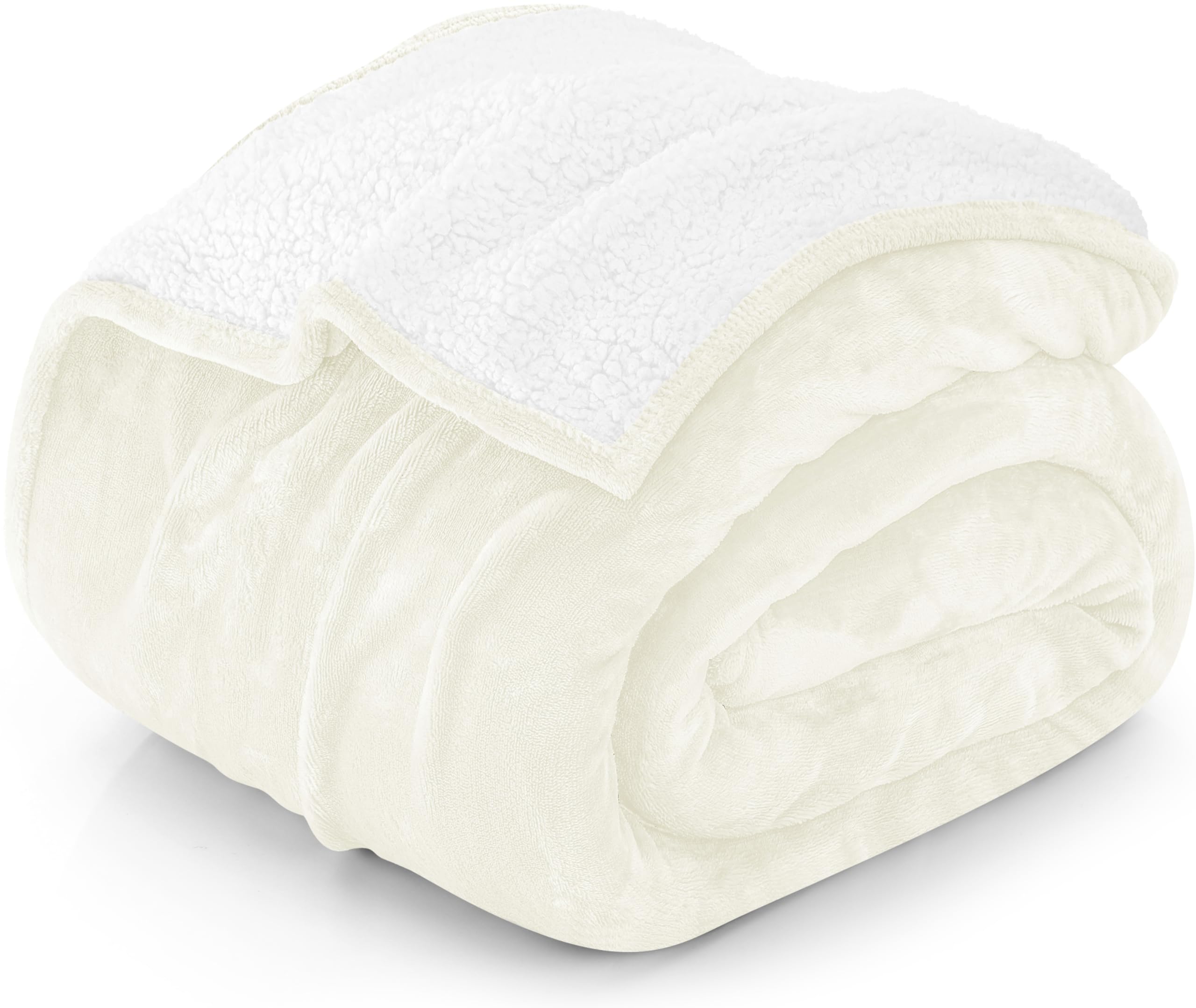 Foto 2 pulgar | Blanket Utopia Bedding Sherpa, Tamaño Completo, Color Marfil, 228 X 213 Cm - Venta Internacional.