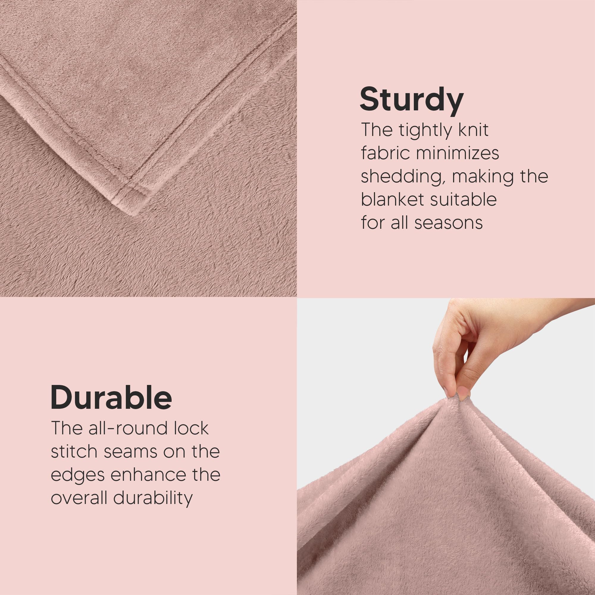 Foto 7 | Manta De Forro Polar Blanket Utopia, Tamaño Rosa, 300 G/m² - Venta Internacional.