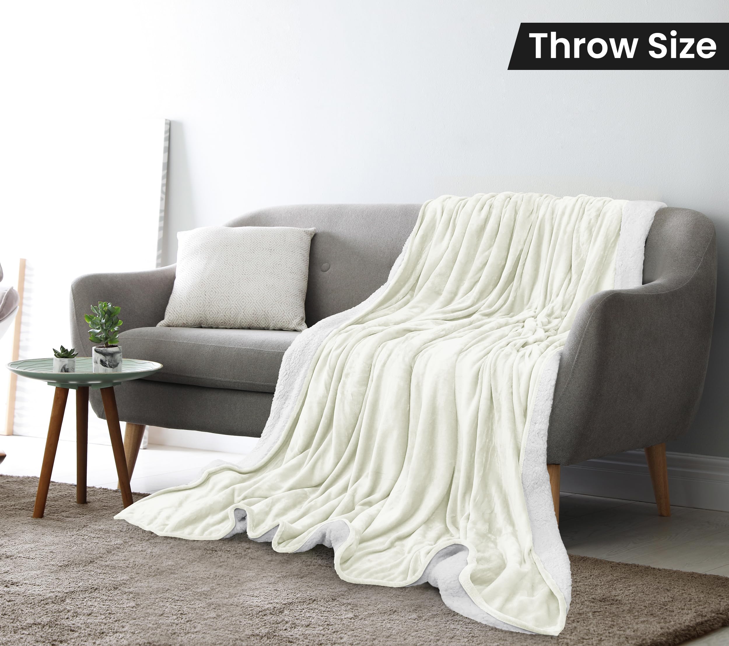 Foto 3 pulgar | Colcha Sherpa Blanket Utopia Bedding, Tamaño Marfil, 127 X 152 Cm - Venta Internacional.