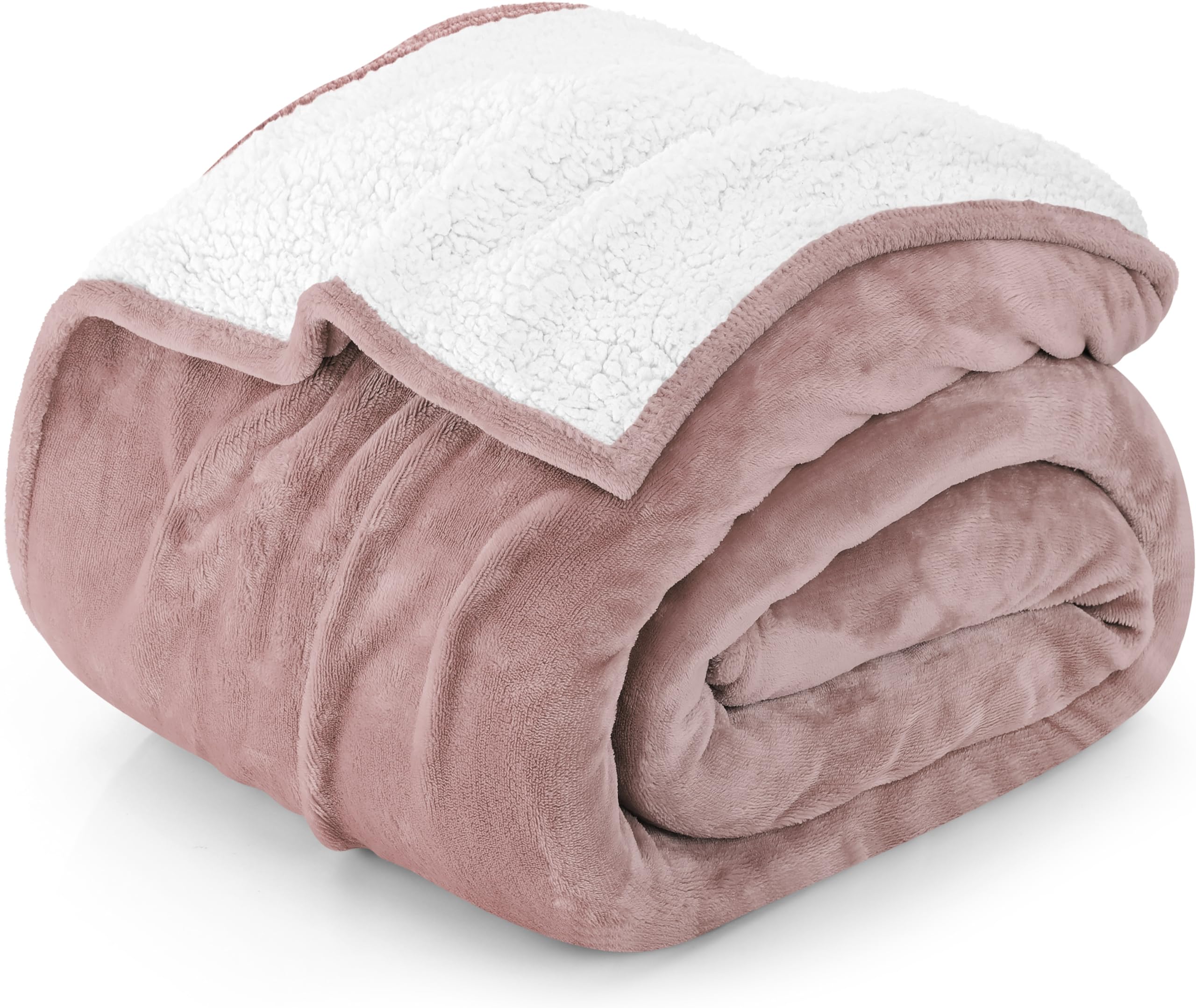 Manta Utopia Bedding Sherpa Queen, Tamaño Queen, Rosa, 220 X 220 Cm - Venta Internacional.